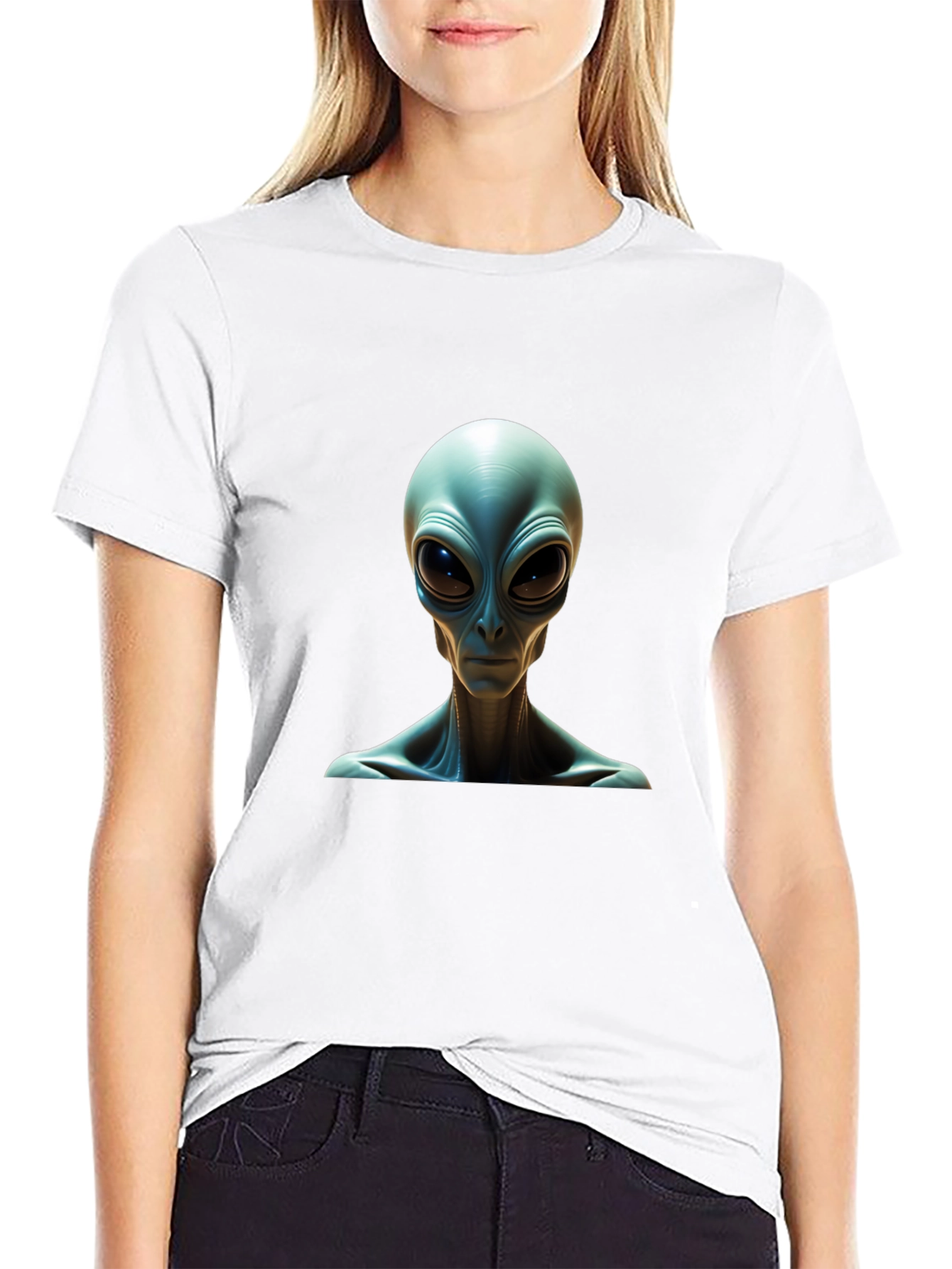 Alien Graphic Tee - Sci-Fi Novelty T-Shirt