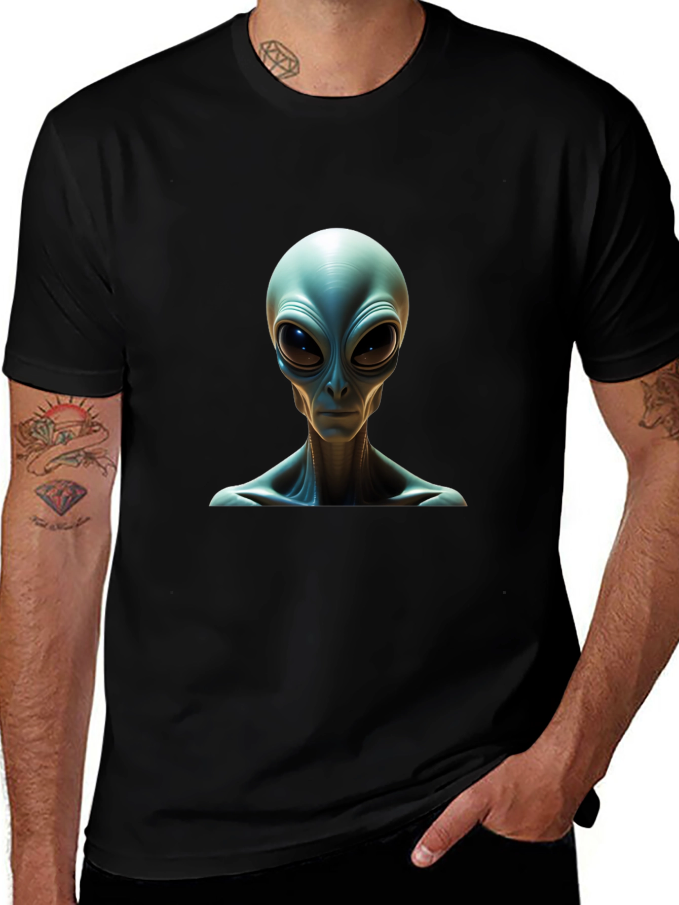 Alien Graphic Tee - Sci-Fi Novelty T-Shirt