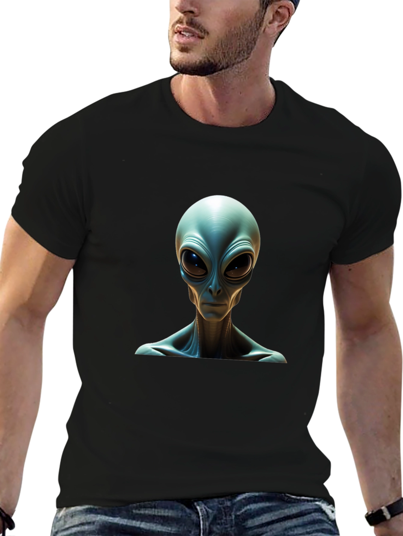 Alien Graphic Tee - Sci-Fi Novelty T-Shirt