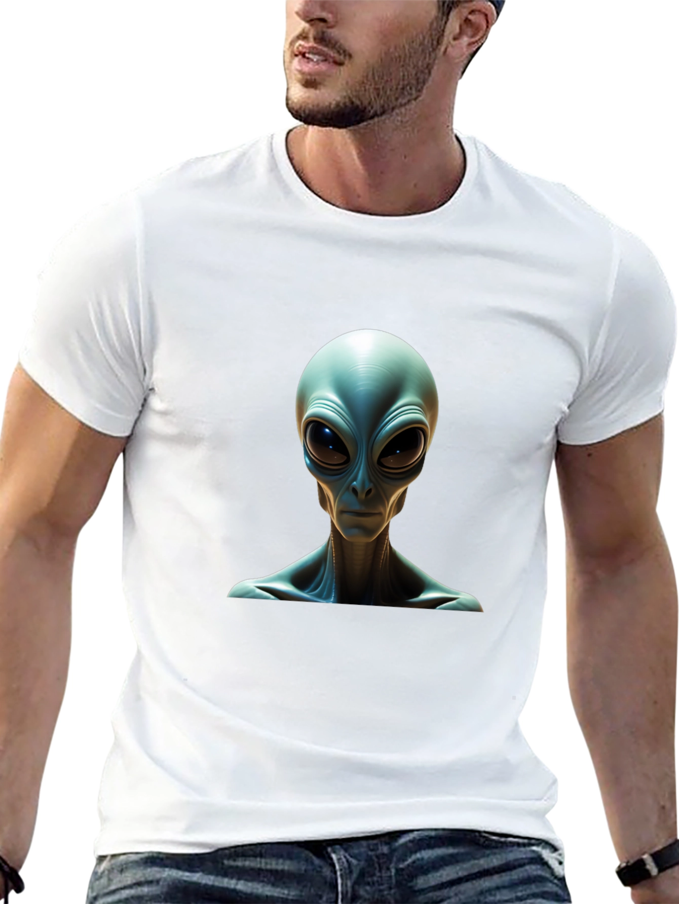 Alien Graphic Tee - Sci-Fi Novelty T-Shirt
