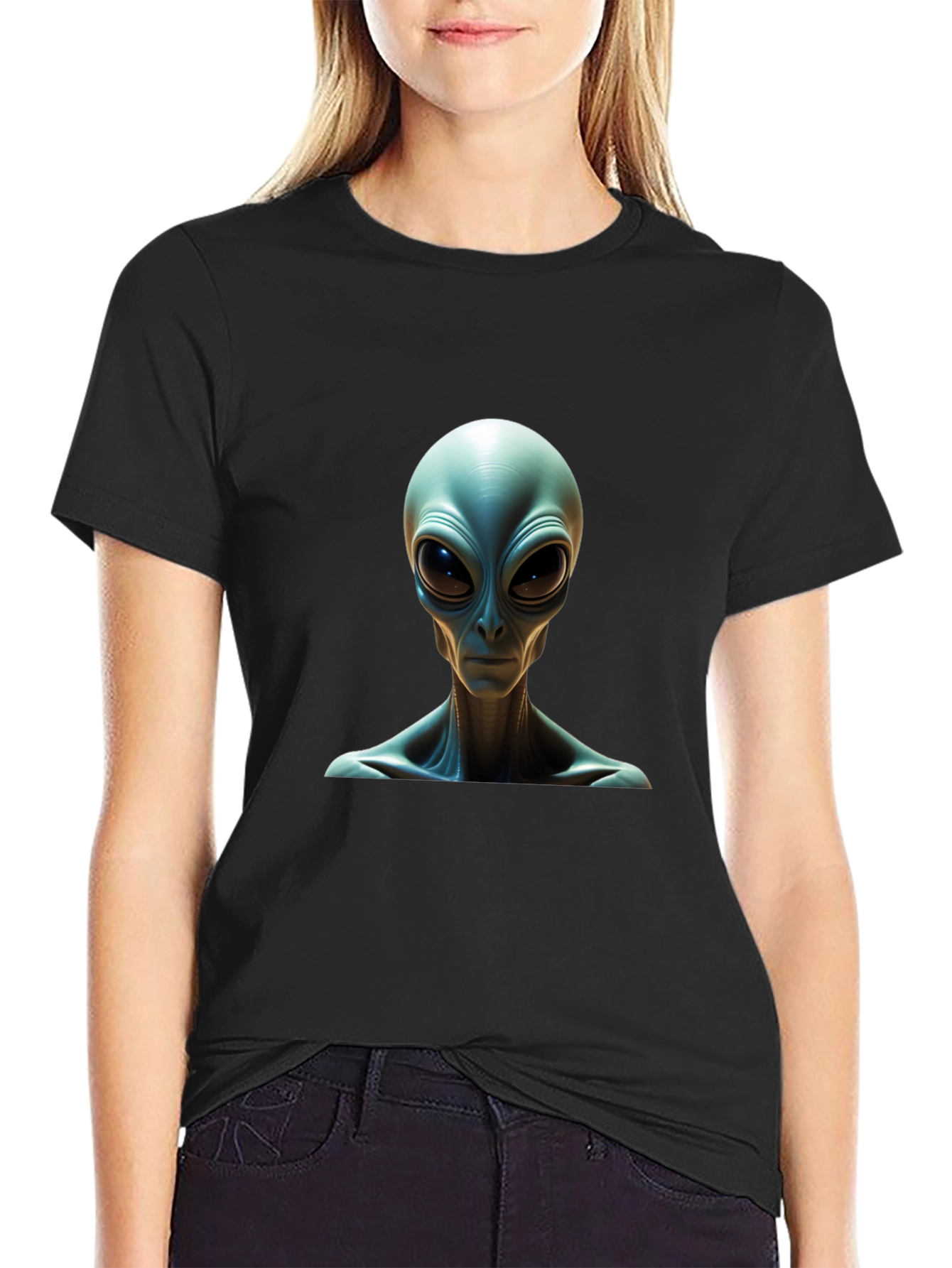 Alien Graphic Tee - Sci-Fi Novelty T-Shirt