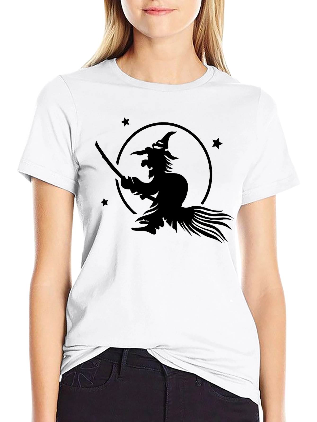 Witch Silhouette T-Shirt - Halloween Graphic Tee