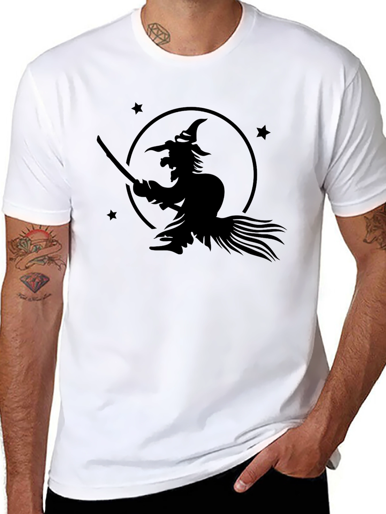 Witch Silhouette T-Shirt - Halloween Graphic Tee