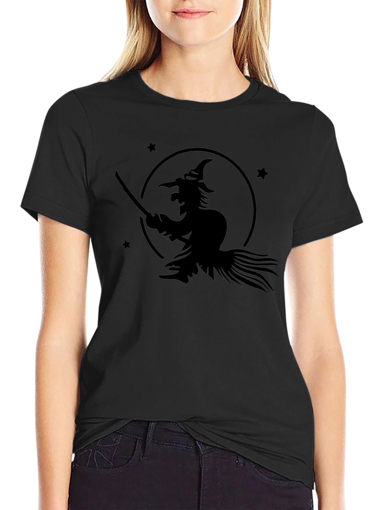 Witch Silhouette T-Shirt - Halloween Graphic Tee