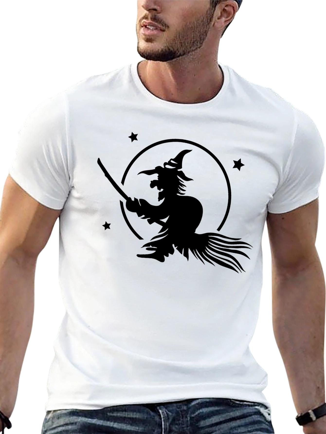 Witch Silhouette T-Shirt - Halloween Graphic Tee