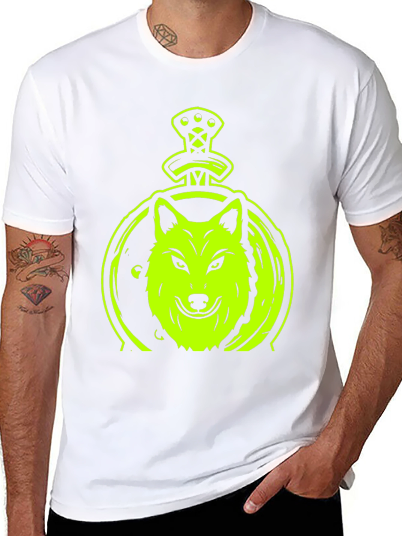 Wolf Sword Graphic T-Shirt - Black