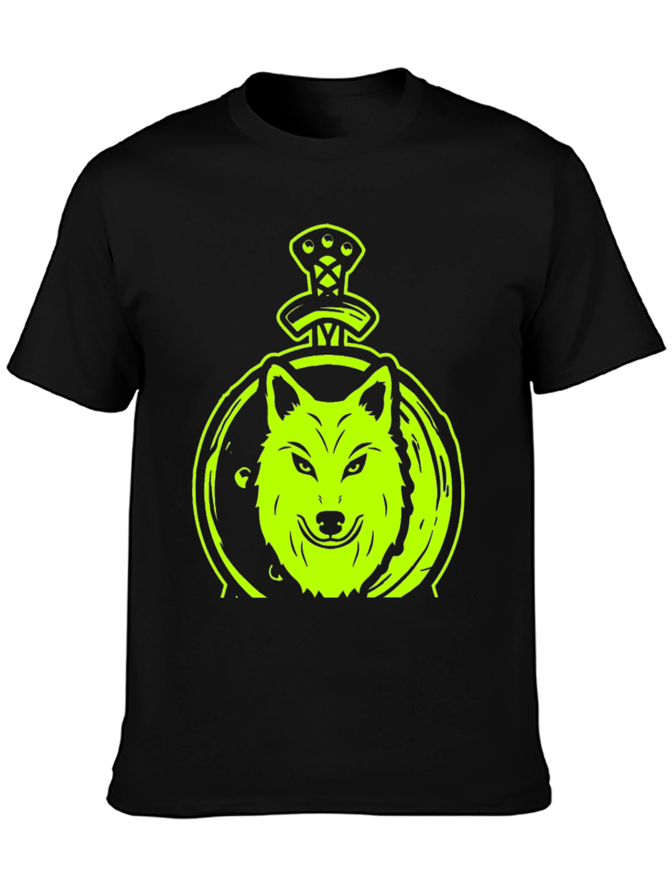 Wolf Sword Graphic T-Shirt - Black