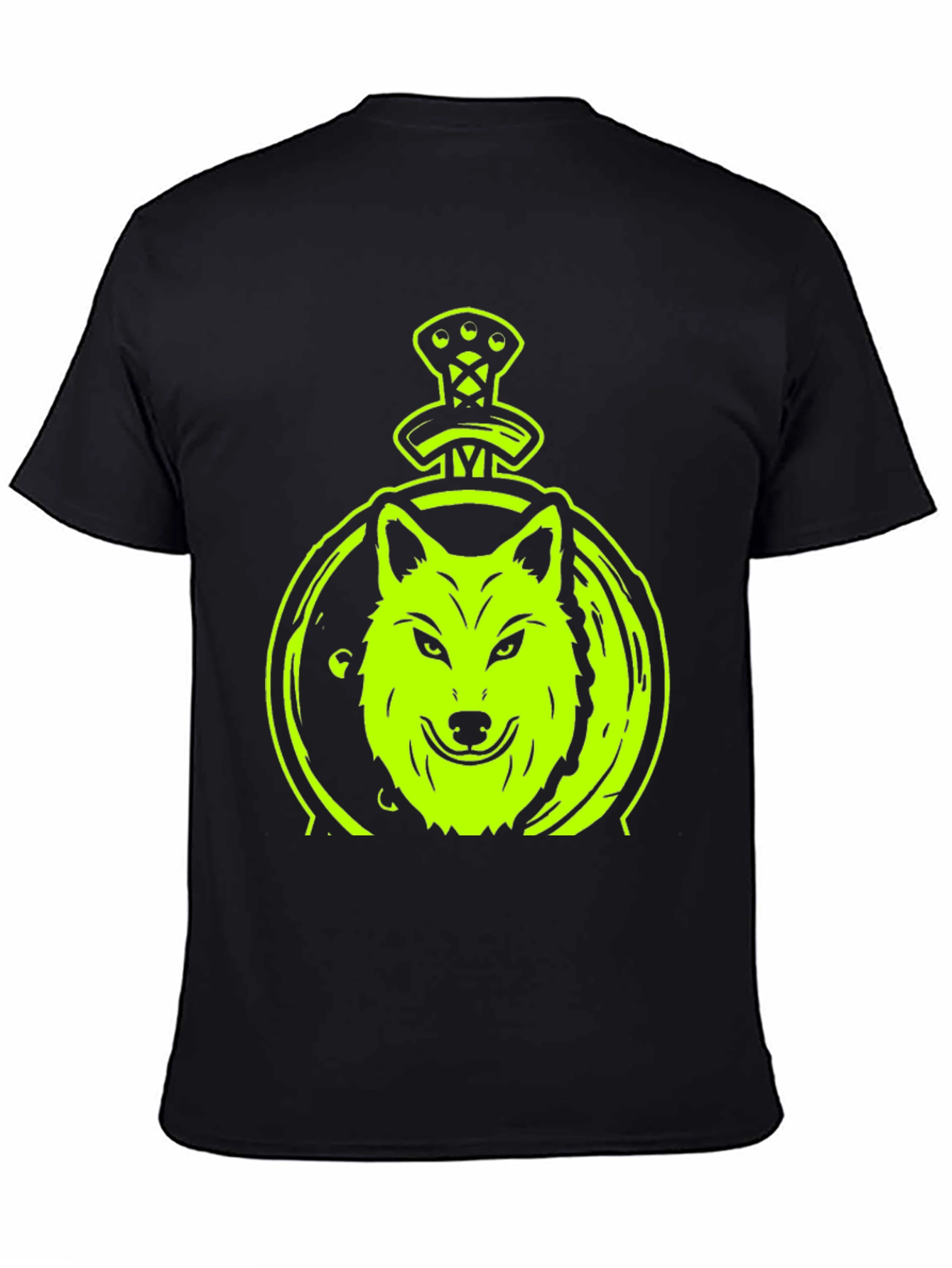 Wolf Sword Graphic T-Shirt - Black