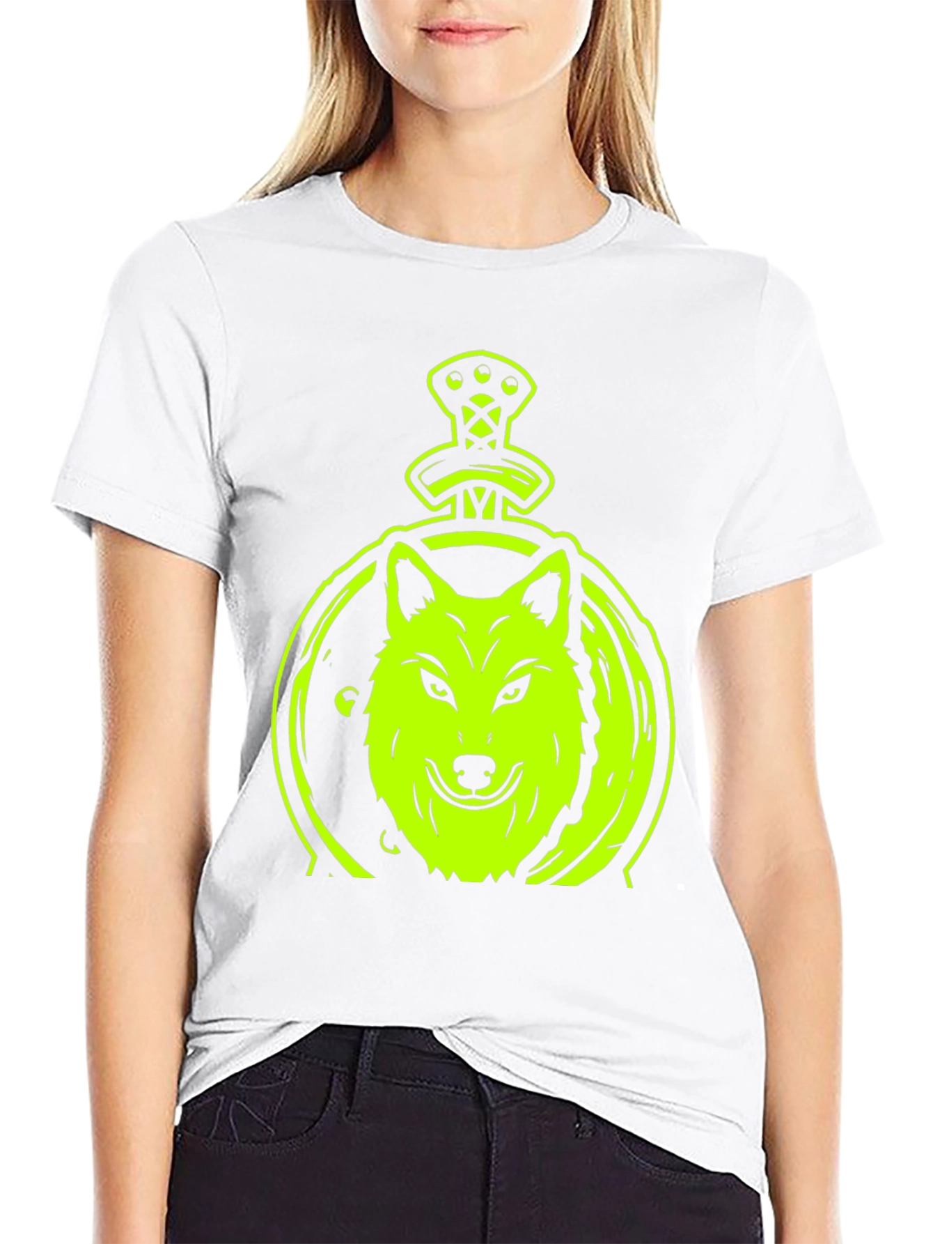 Wolf Sword Graphic T-Shirt - Black