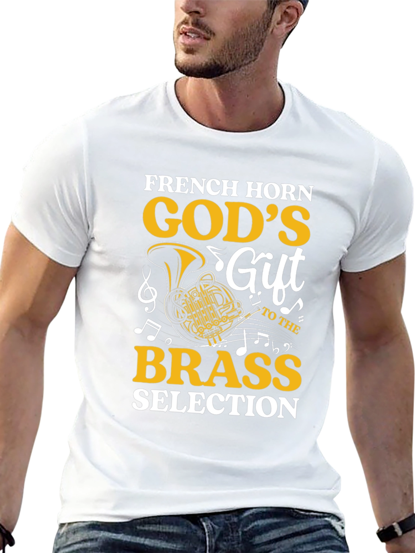 French Horn Gods Gift Brass Music Lover T-Shirt