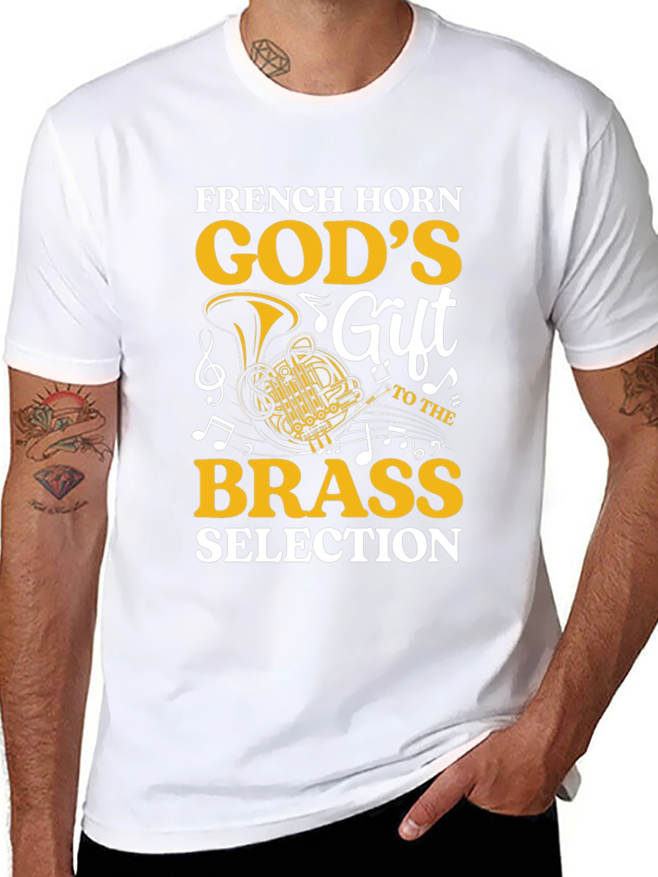 French Horn Gods Gift Brass Music Lover T-Shirt