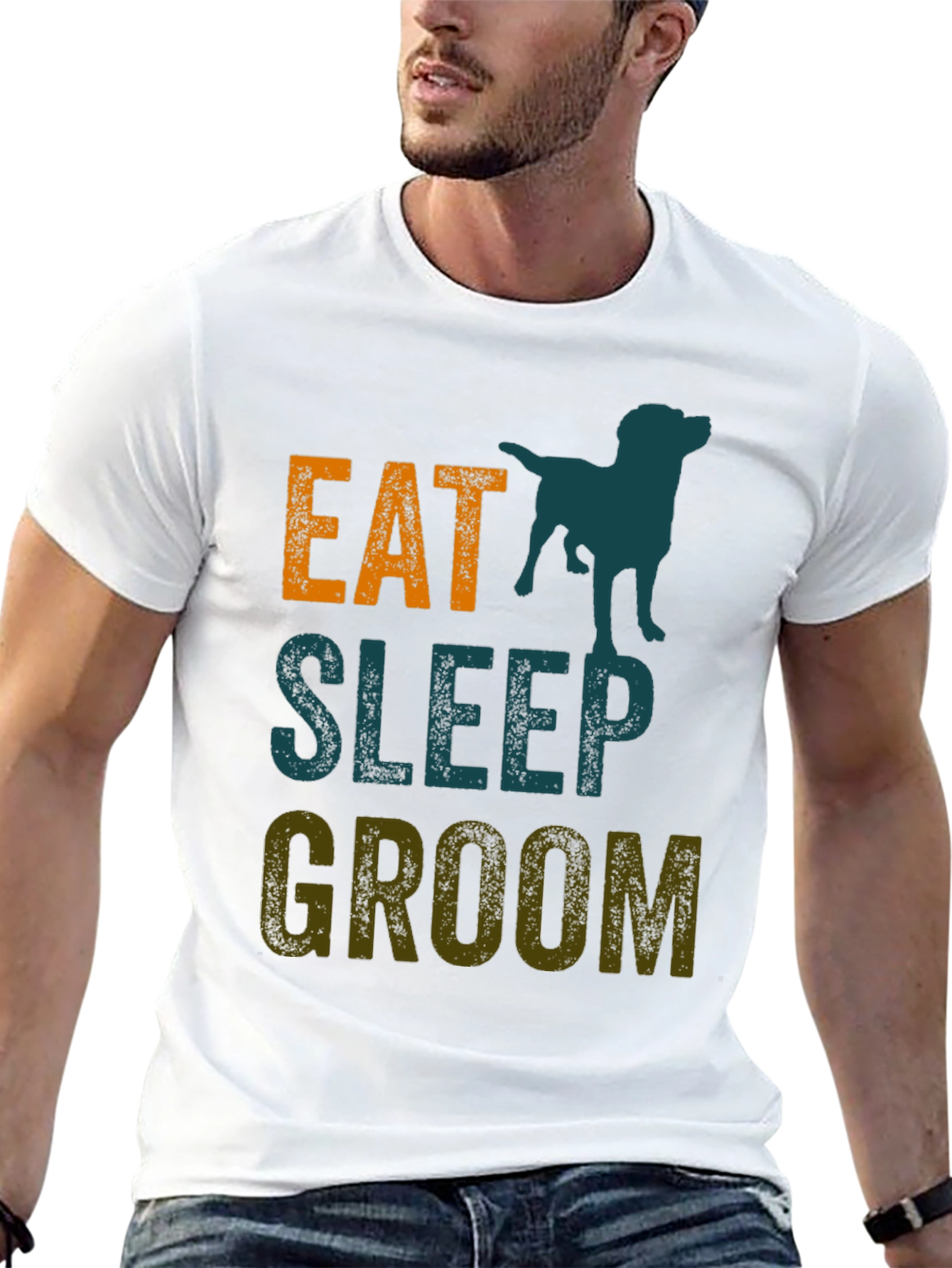 Eat Sleep Groom Dog T-Shirt - Pet Lover Tee
