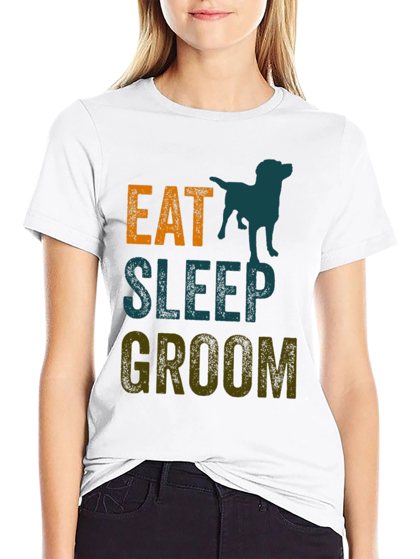 Eat Sleep Groom Dog T-Shirt - Pet Lover Tee
