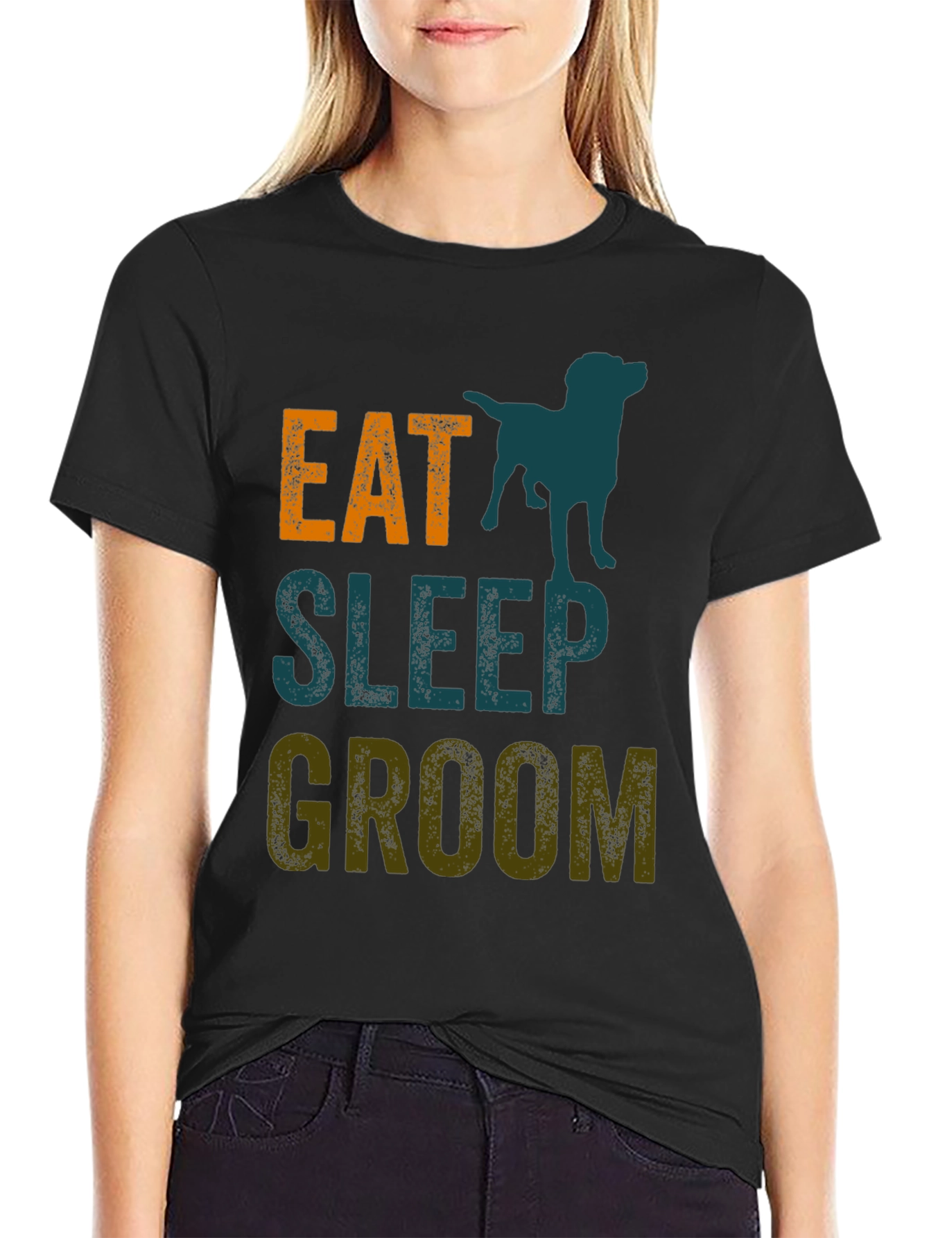 Eat Sleep Groom Dog T-Shirt - Pet Lover Tee