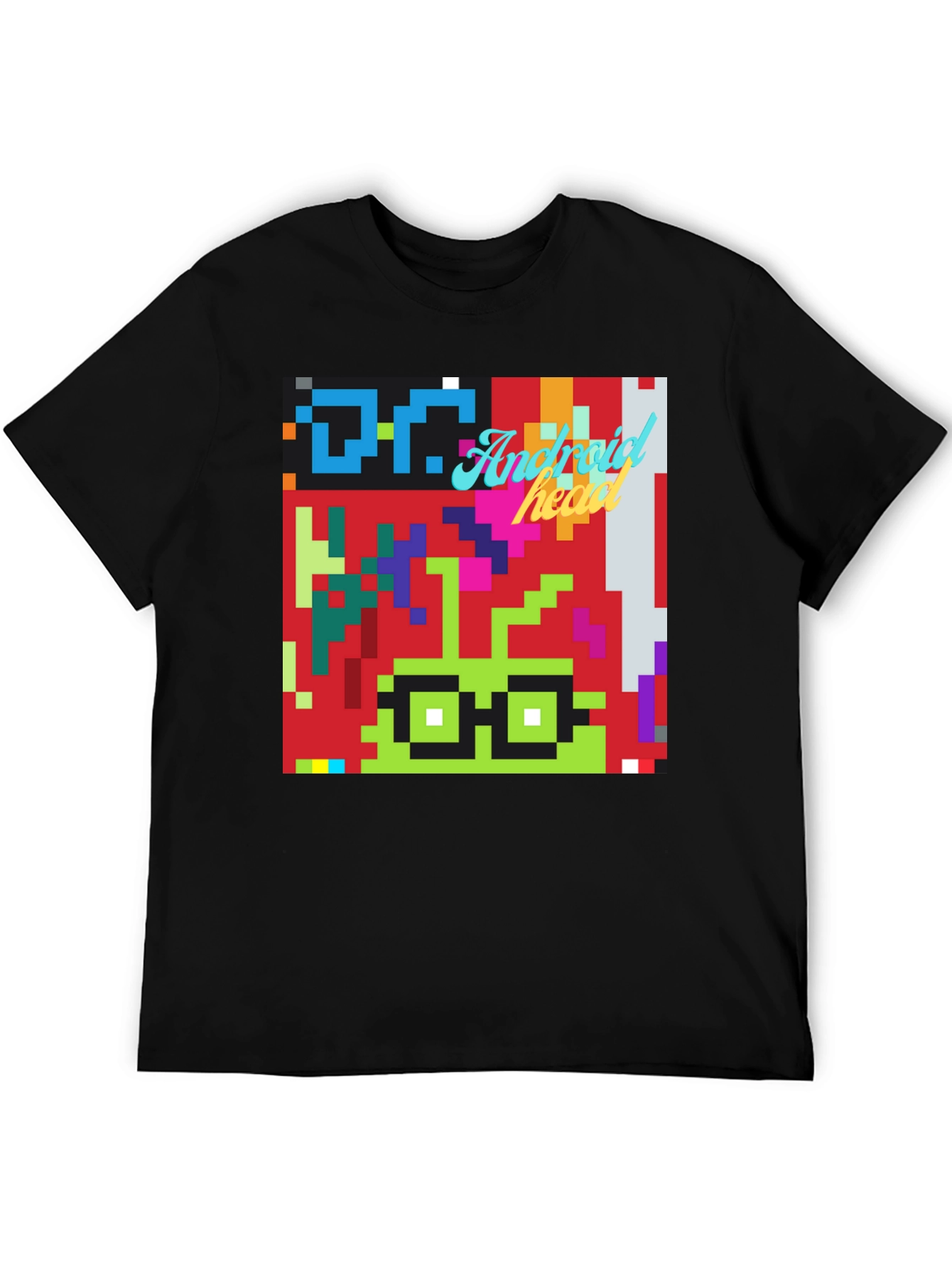 Pixel Art Android Nerd T-Shirt - Retro Style