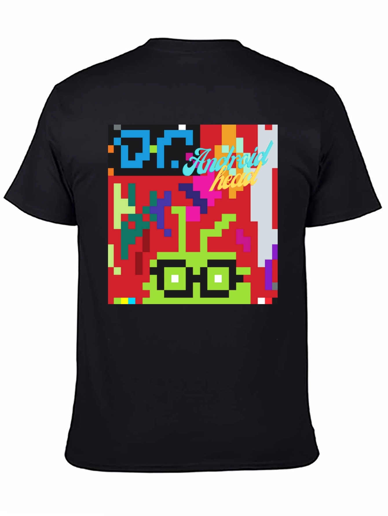 Pixel Art Android Nerd T-Shirt - Retro Style