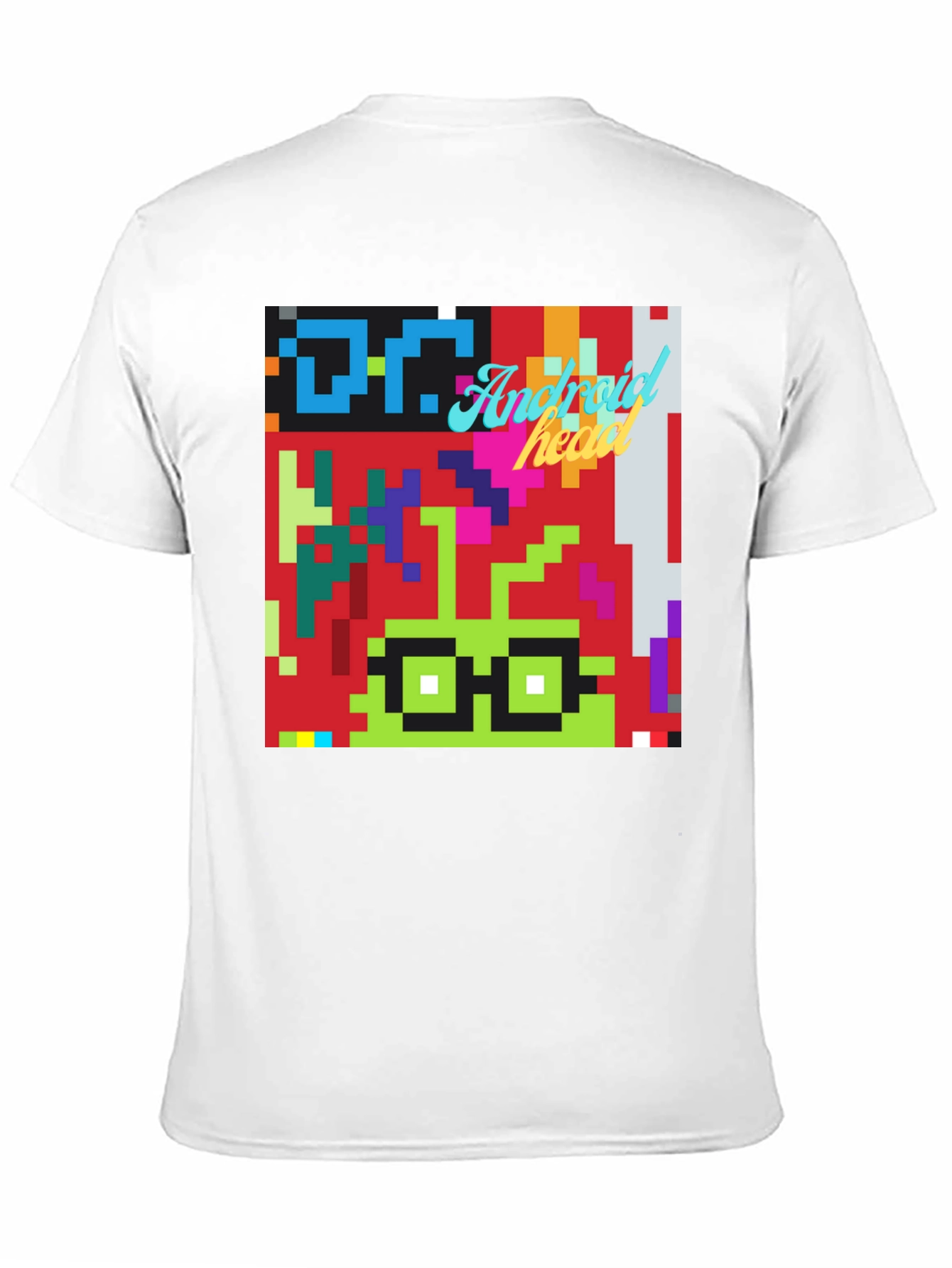 Pixel Art Android Nerd T-Shirt - Retro Style