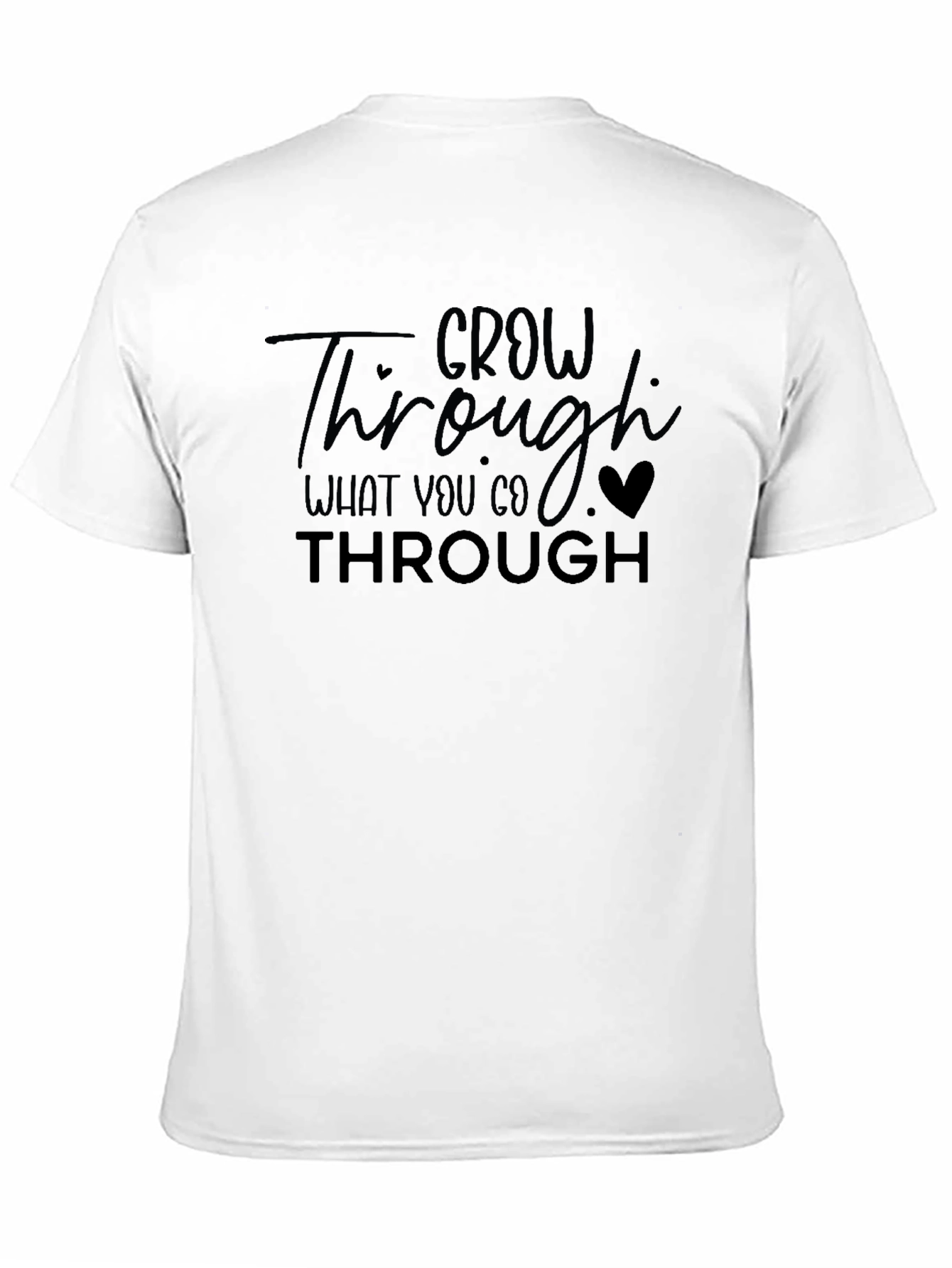 Grow Through What You Go Through Black Tee