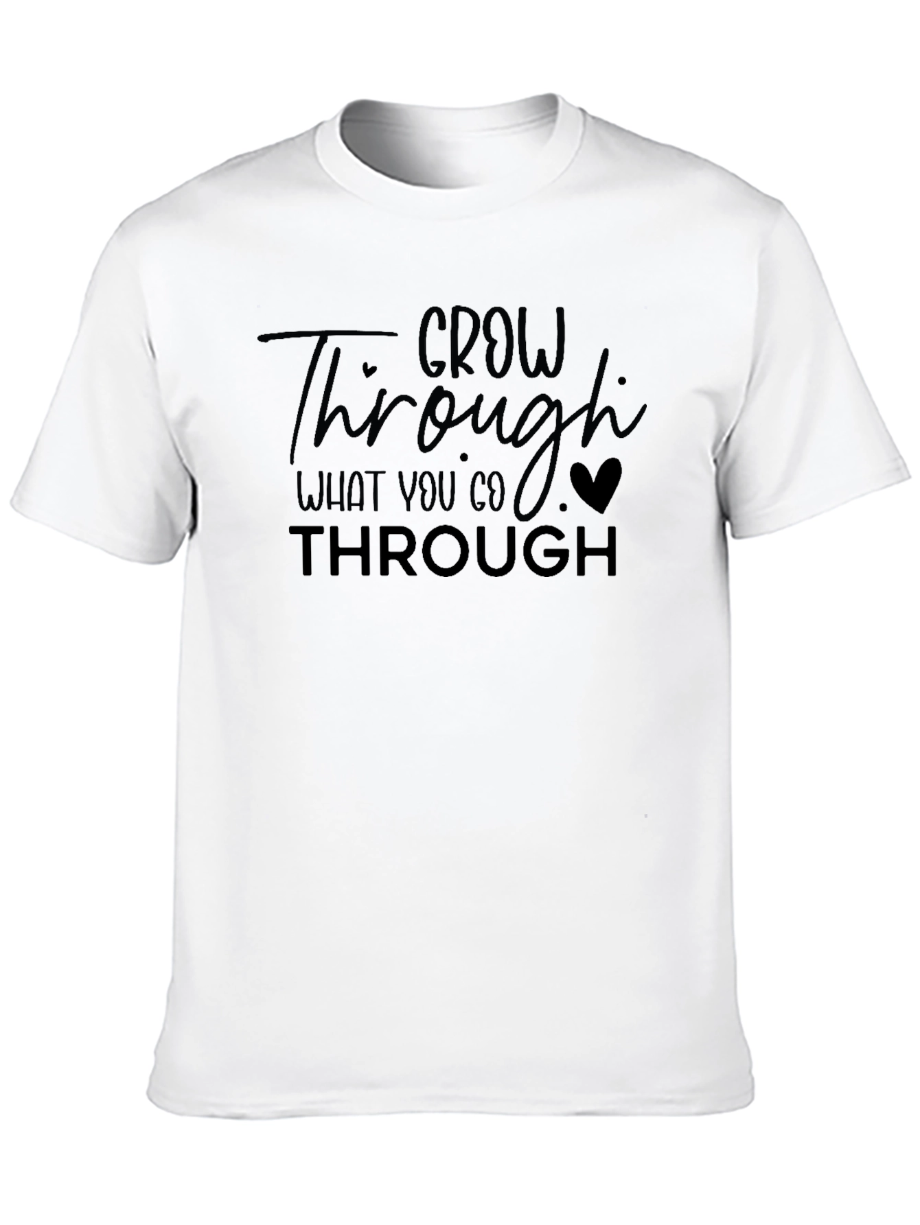 Grow Through What You Go Through Black Tee