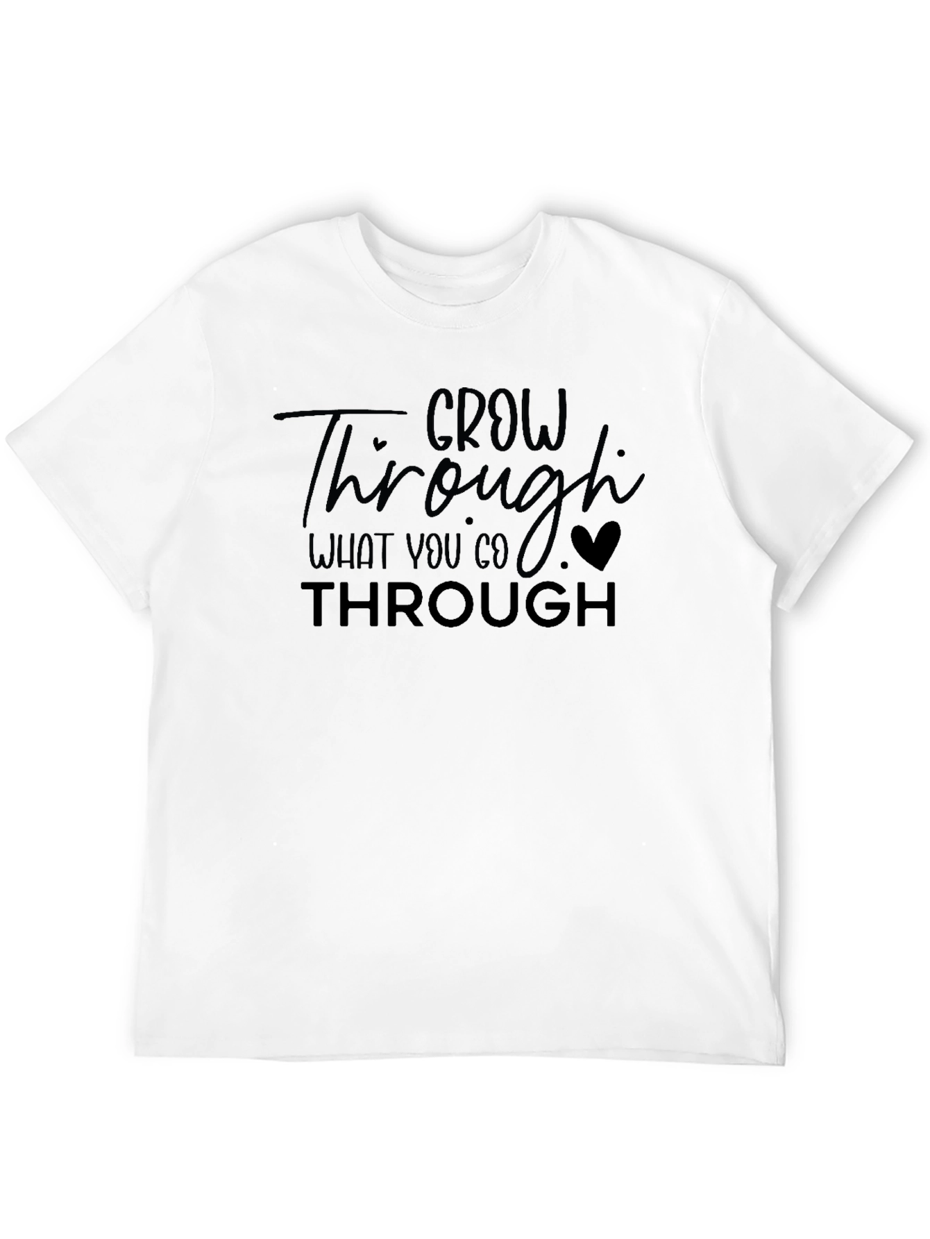 Grow Through What You Go Through Black Tee