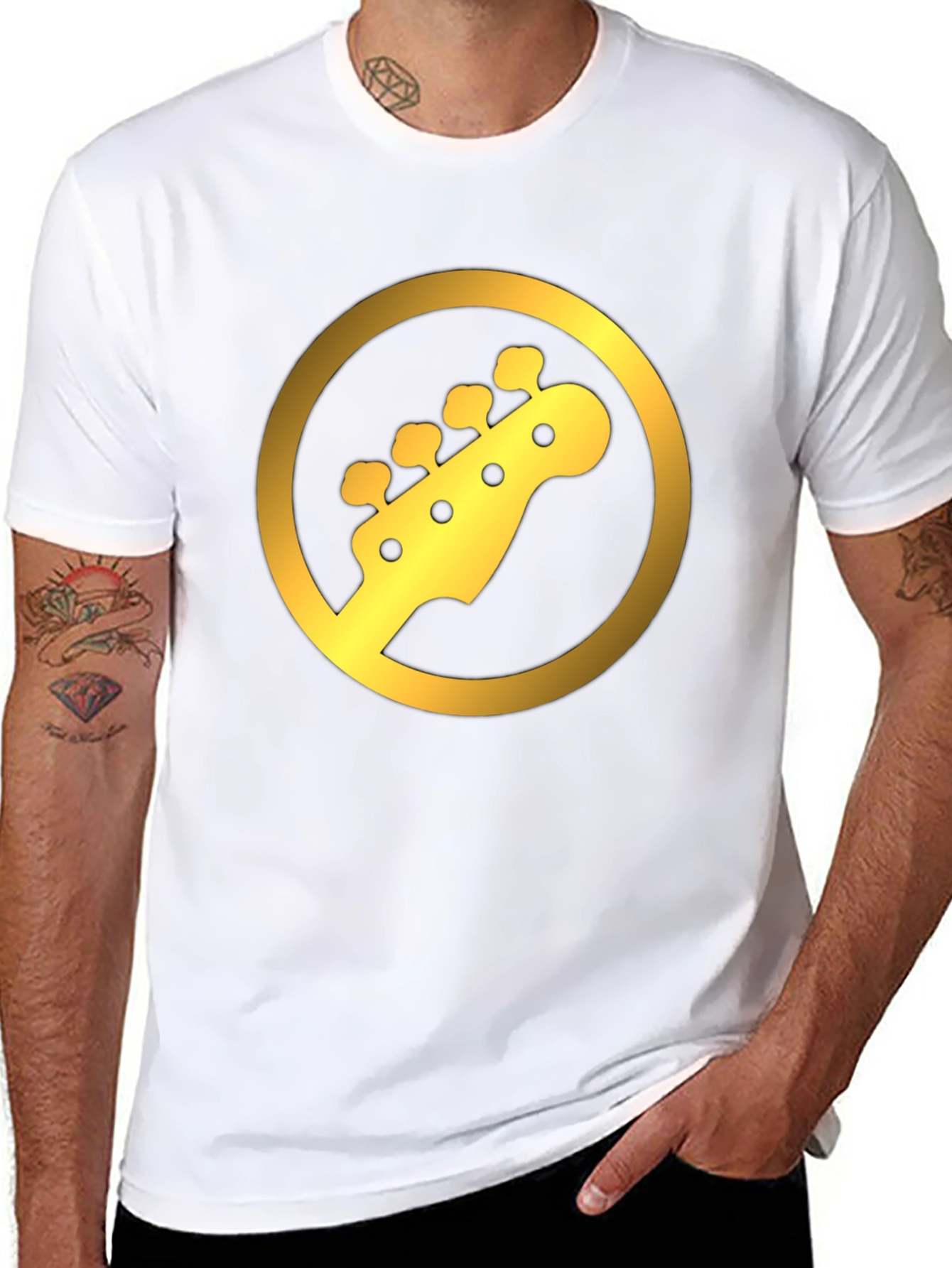 Guitar Headstock Graphic Tee - Stylish Music Lovers Shirt