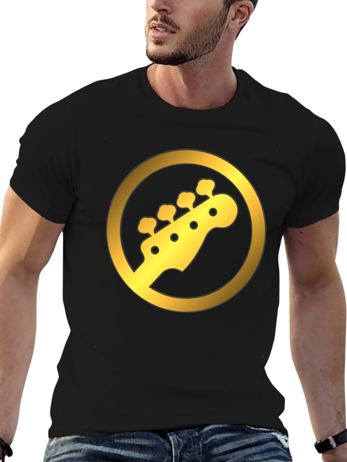 Guitar Headstock Graphic Tee - Stylish Music Lovers Shirt
