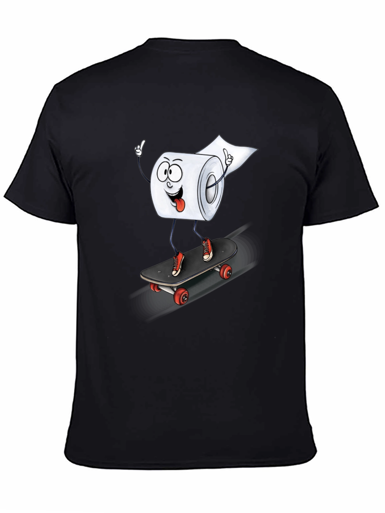 Skateboarding Toilet Paper Roll Graphic Tee