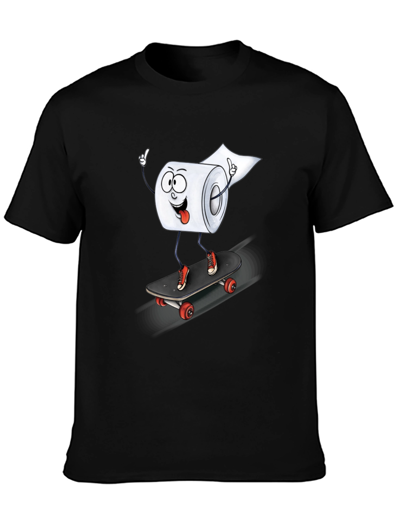 Skateboarding Toilet Paper Roll Graphic Tee