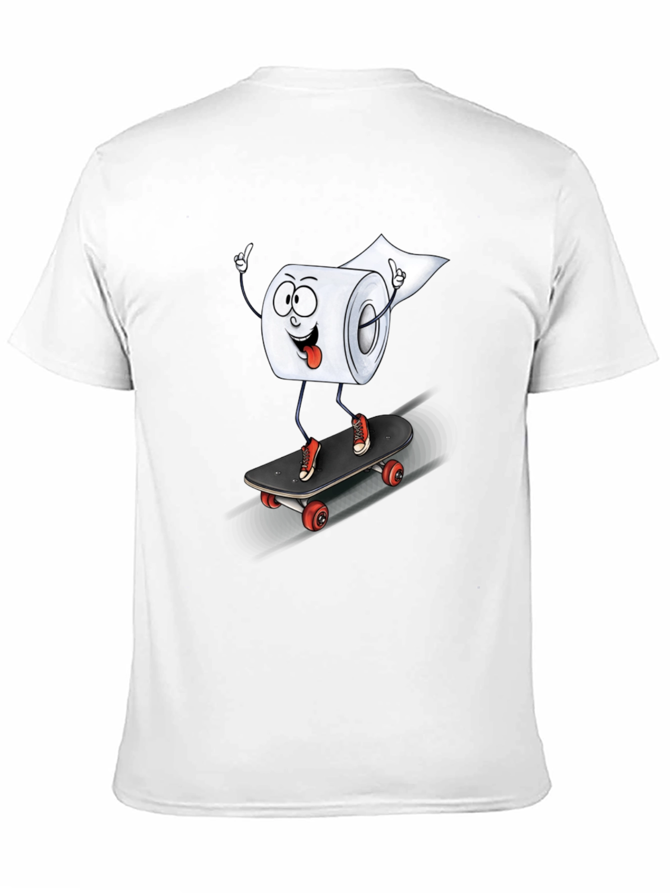 Skateboarding Toilet Paper Roll Graphic Tee
