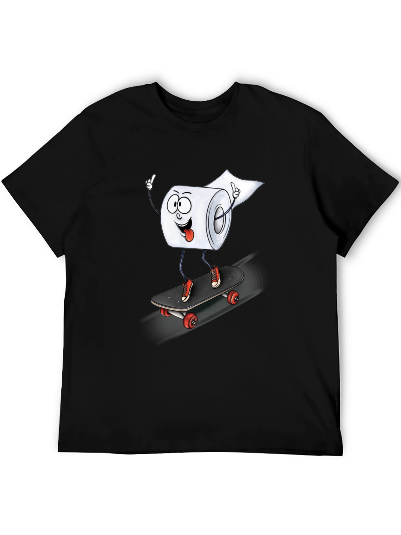 Skateboarding Toilet Paper Roll Graphic Tee