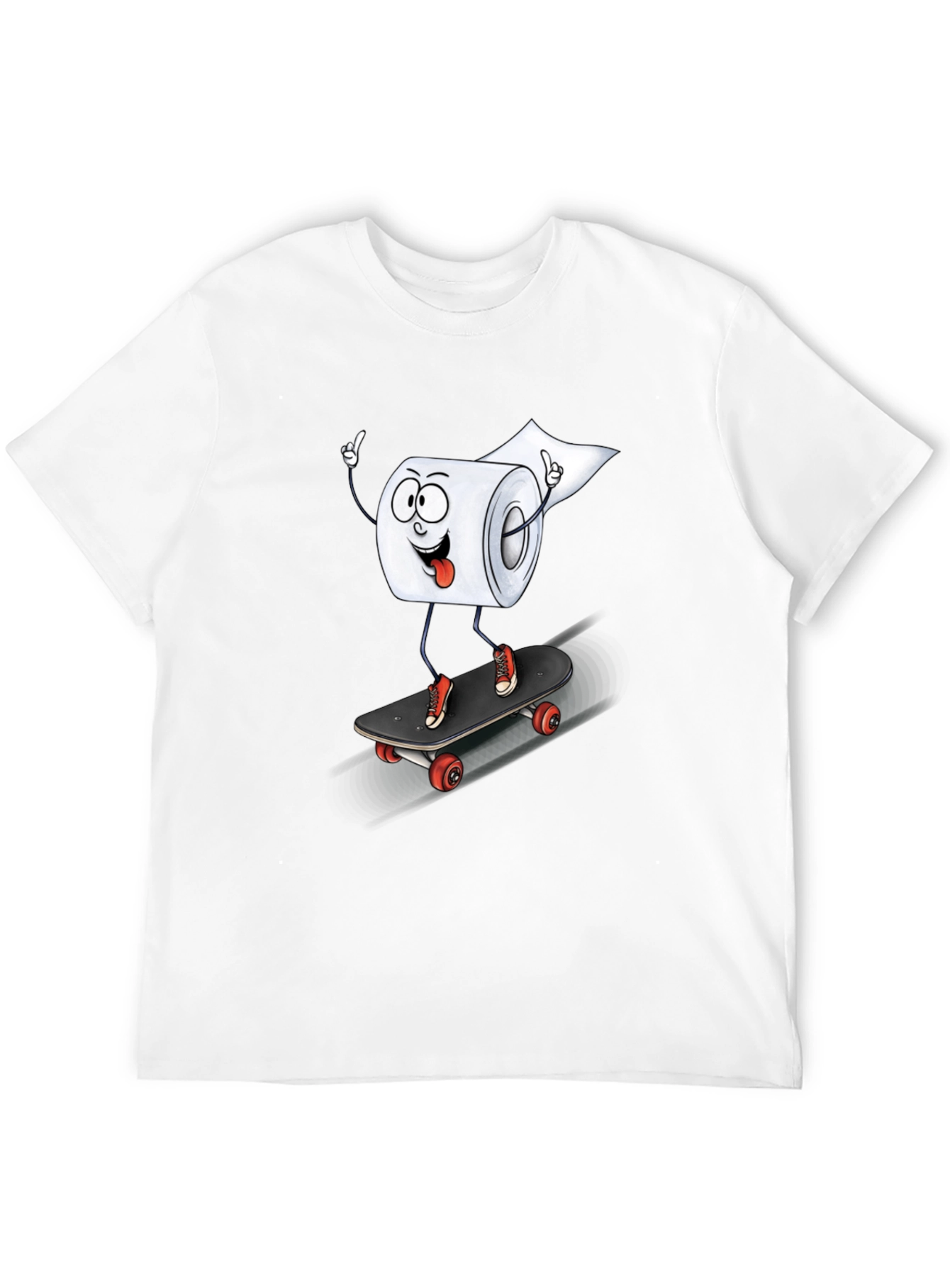 Skateboarding Toilet Paper Roll Graphic Tee