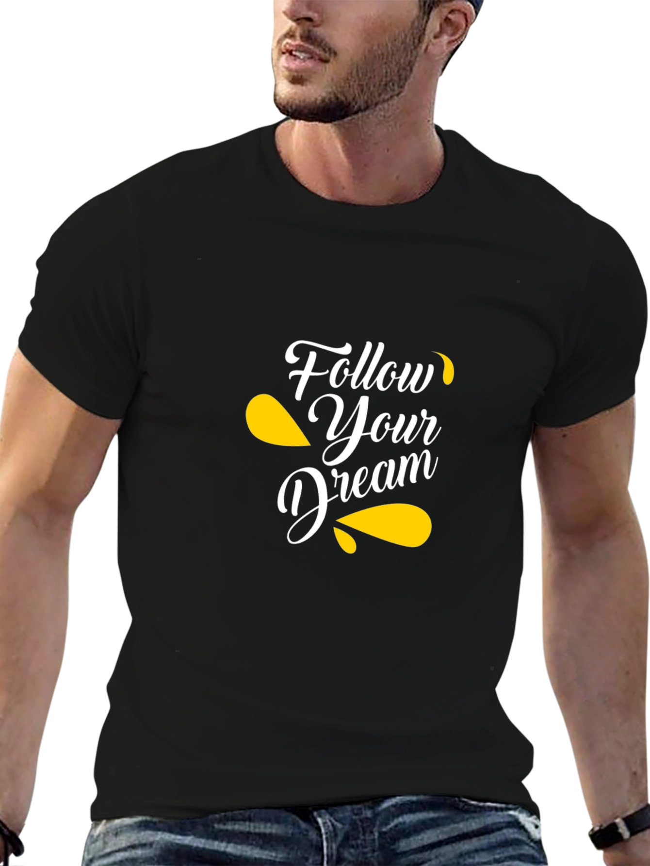 Follow Your Dream T-Shirt - Motivational Black Tee