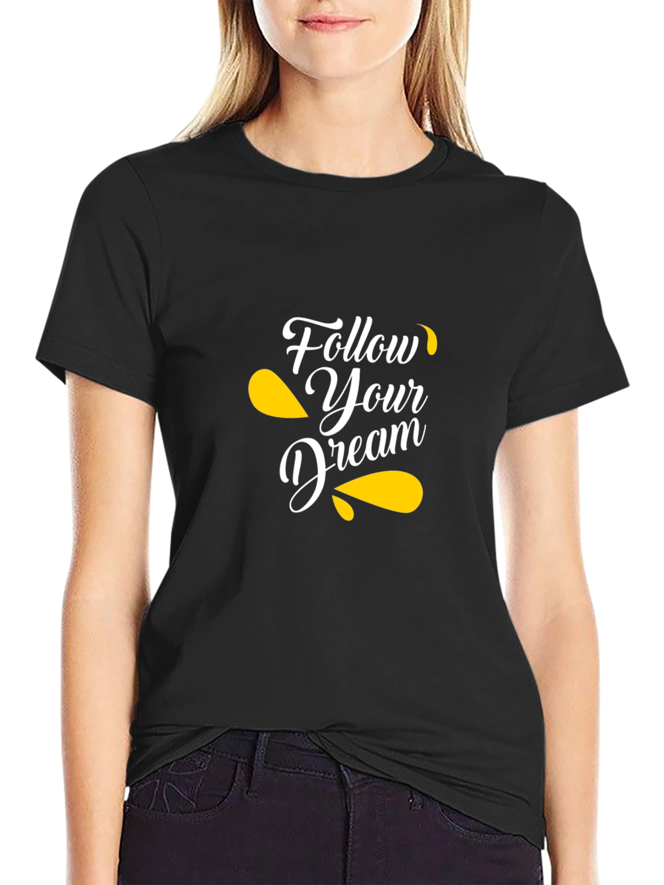 Follow Your Dream T-Shirt - Motivational Black Tee