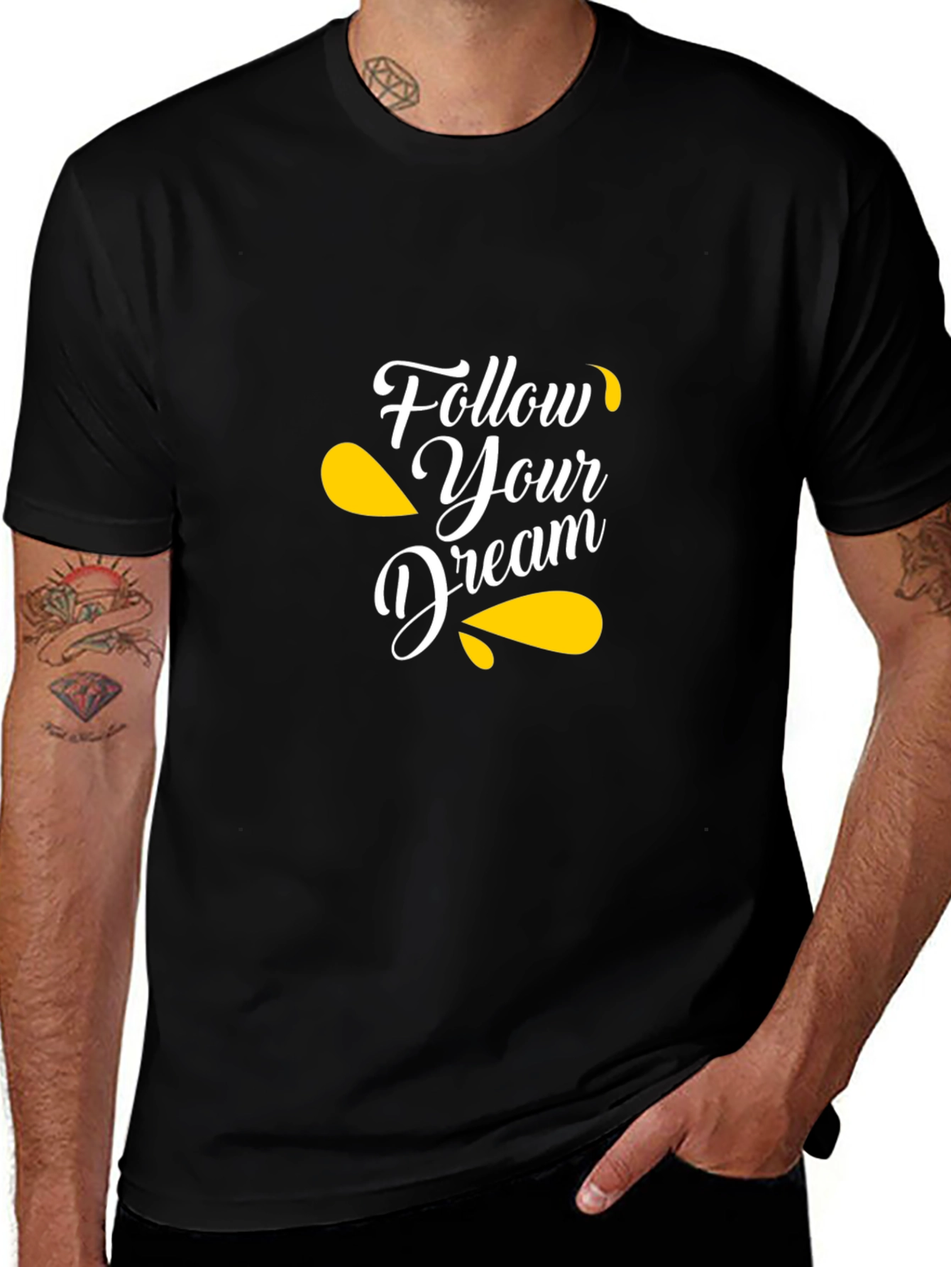 Follow Your Dream T-Shirt - Motivational Black Tee