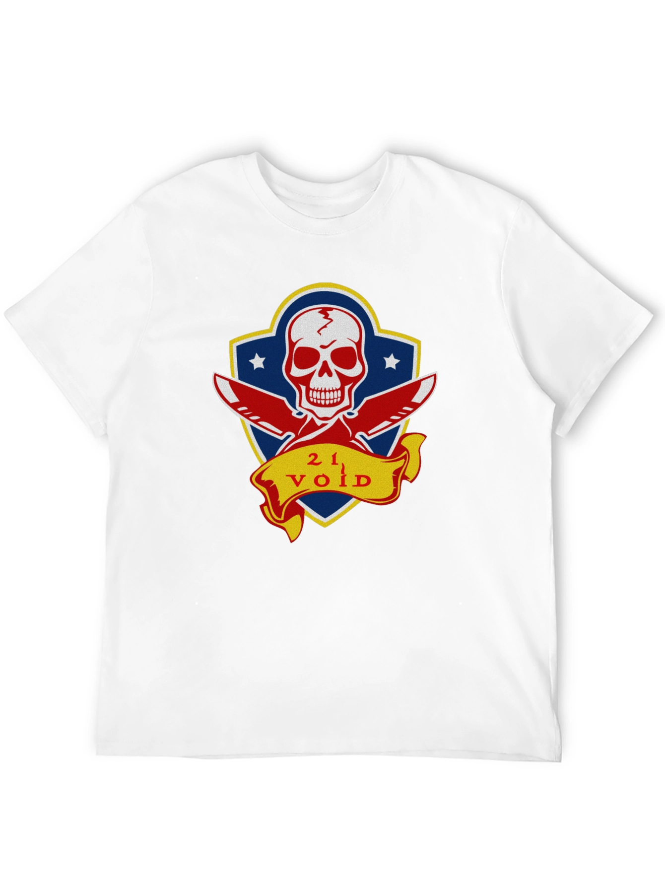 21 Void Skull and Knives Graphic T-Shirt