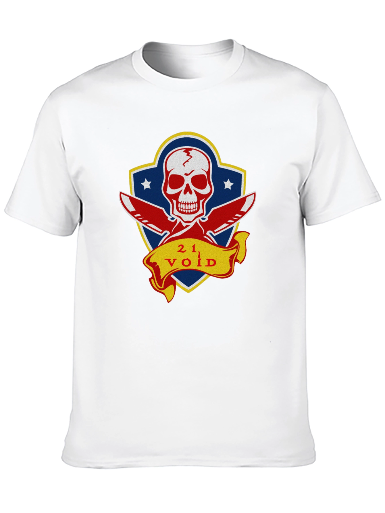 21 Void Skull and Knives Graphic T-Shirt