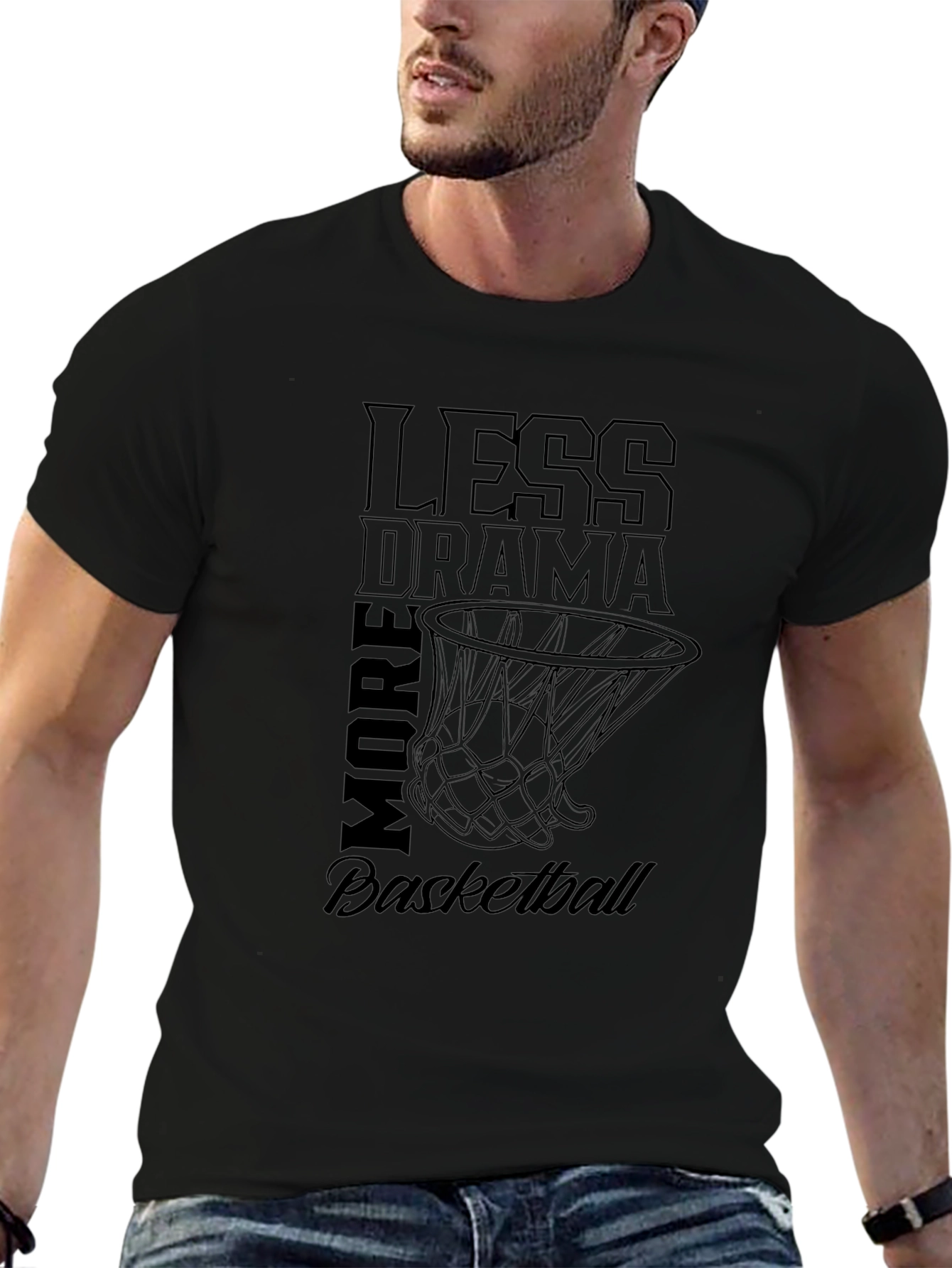 Less Drama More Basketball Graphic Tee