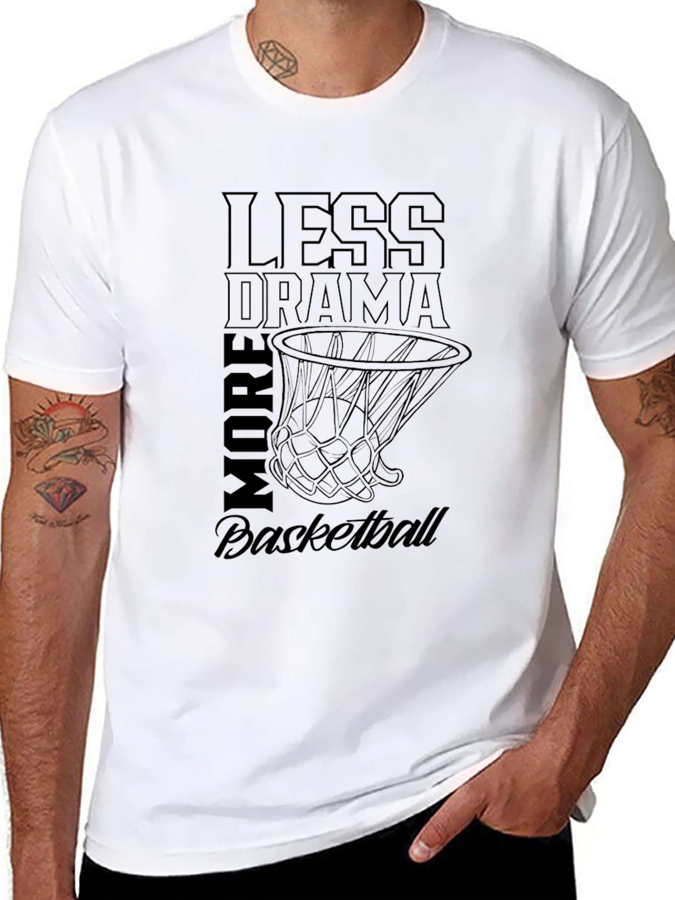 Less Drama More Basketball Graphic Tee