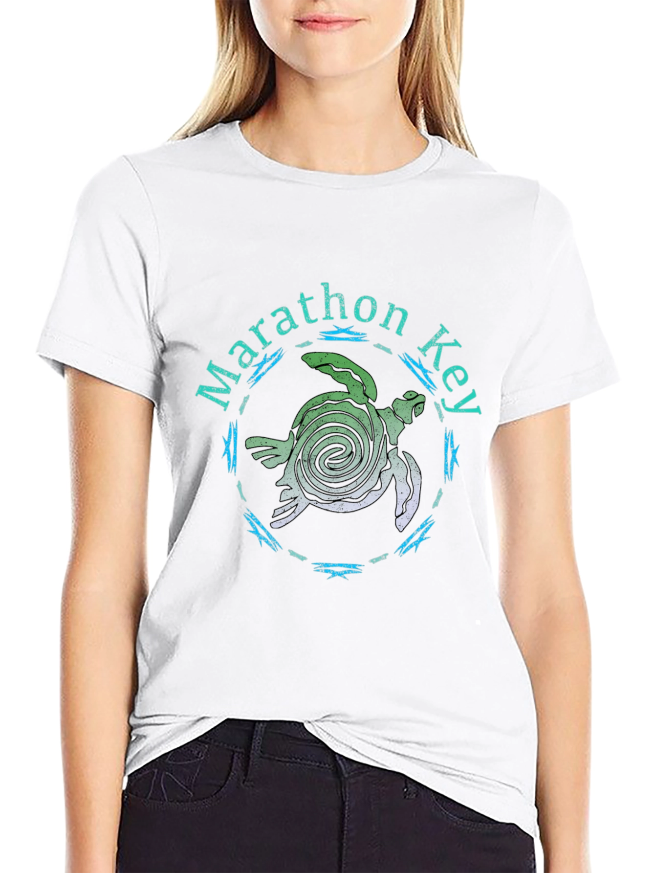 Marathon Key Turtle Graphic T-Shirt