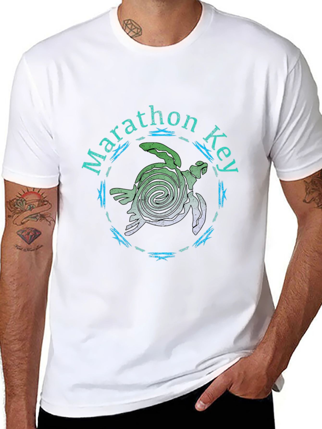 Marathon Key Turtle Graphic T-Shirt