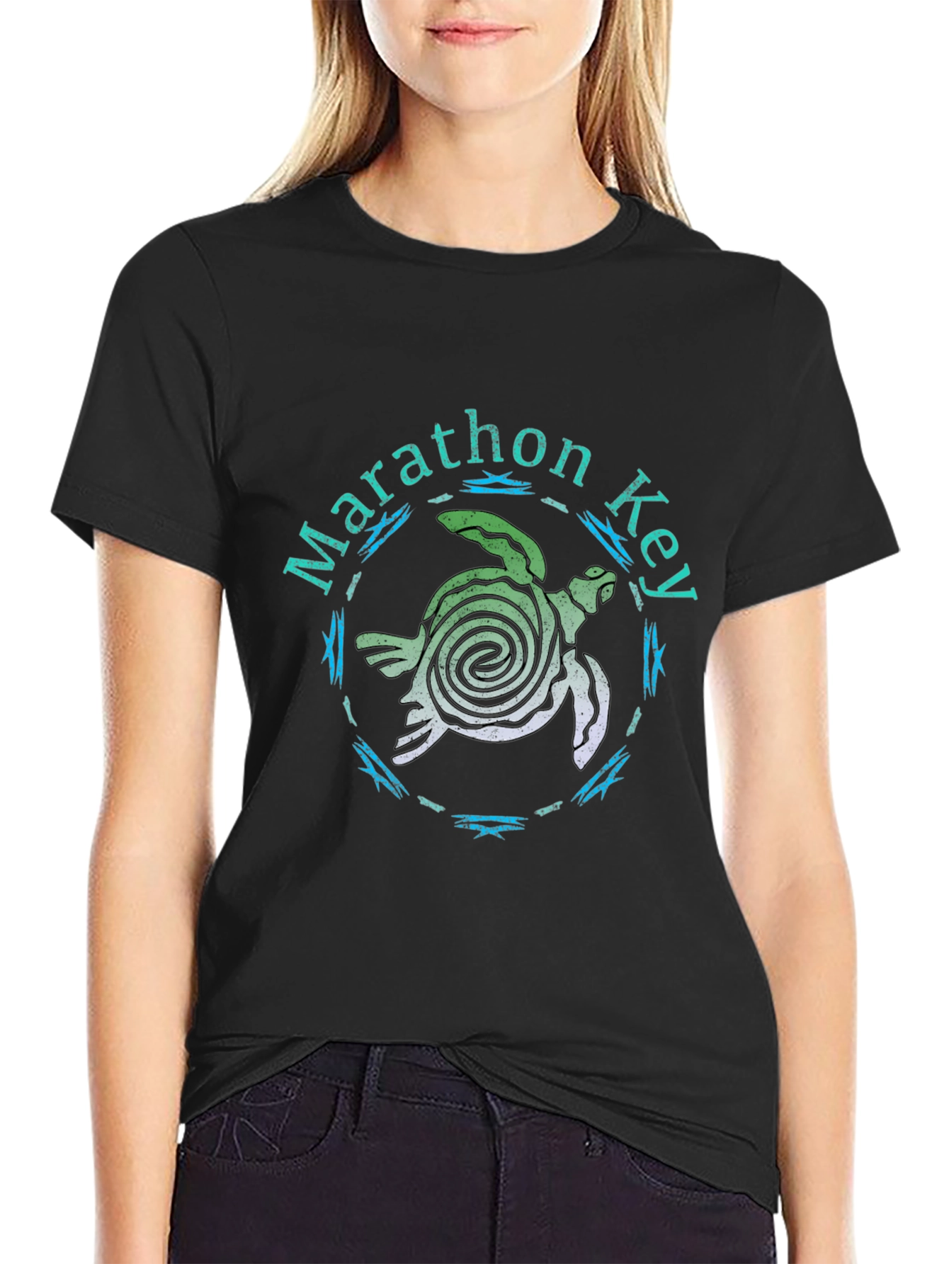 Marathon Key Turtle Graphic T-Shirt