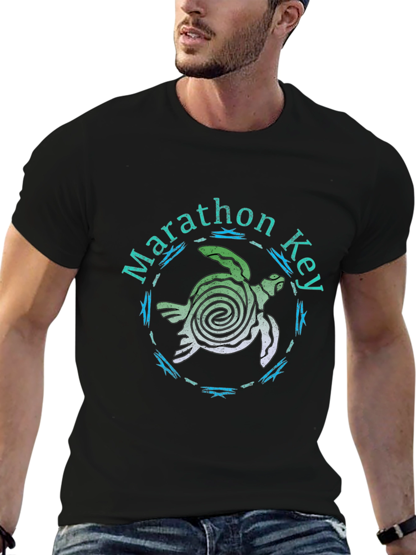 Marathon Key Turtle Graphic T-Shirt