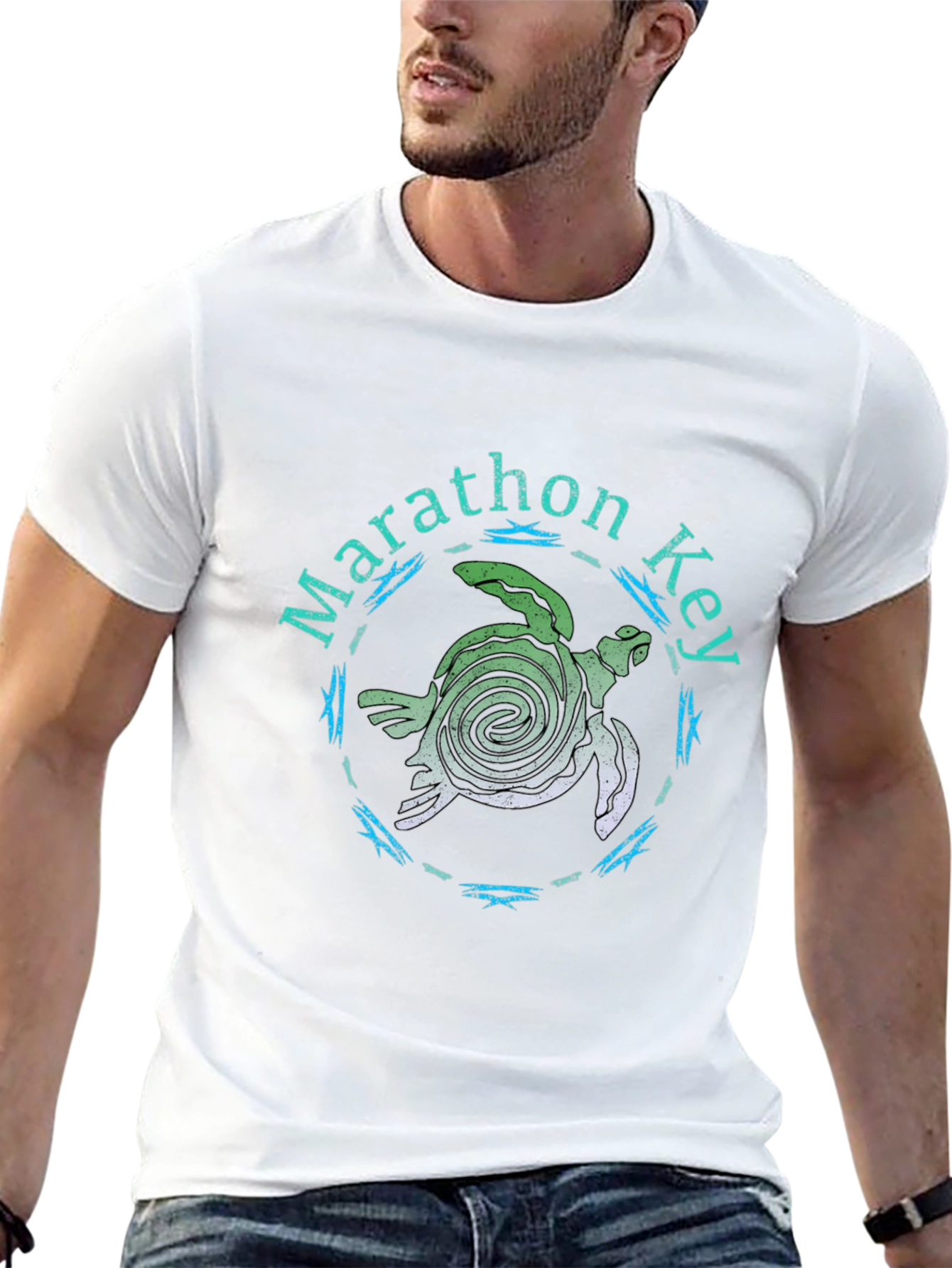 Marathon Key Turtle Graphic T-Shirt