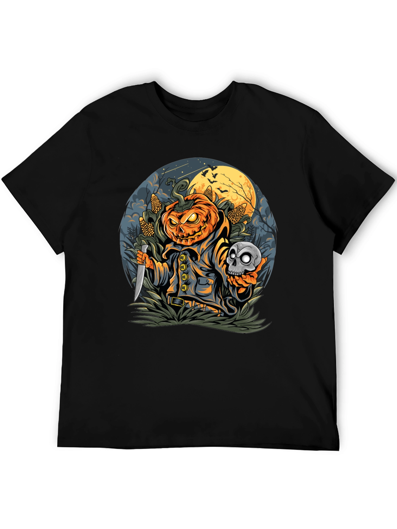 Pumpkin Head Halloween Graphic Tee