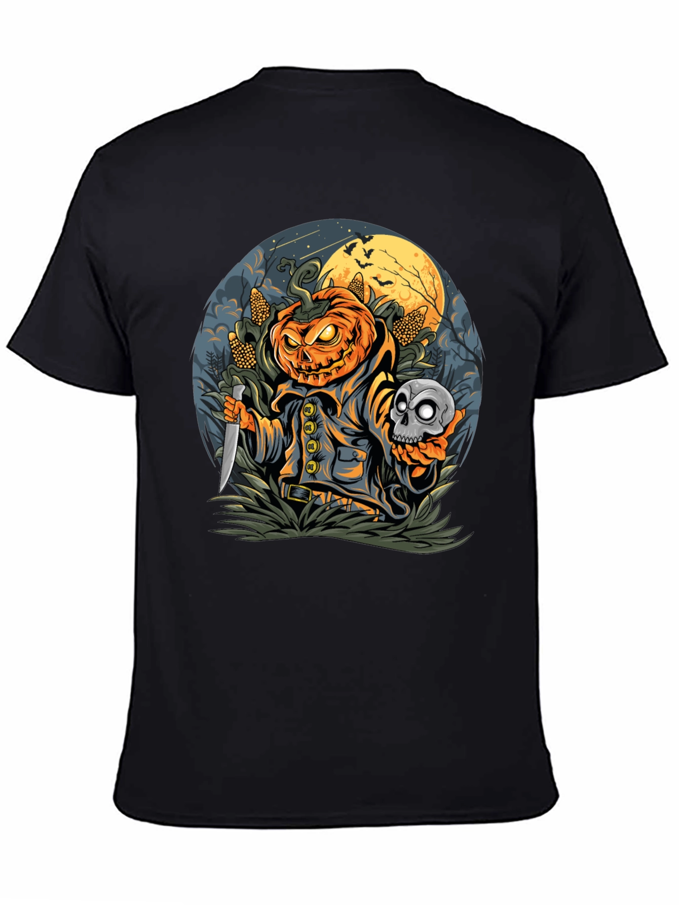 Pumpkin Head Halloween Graphic Tee