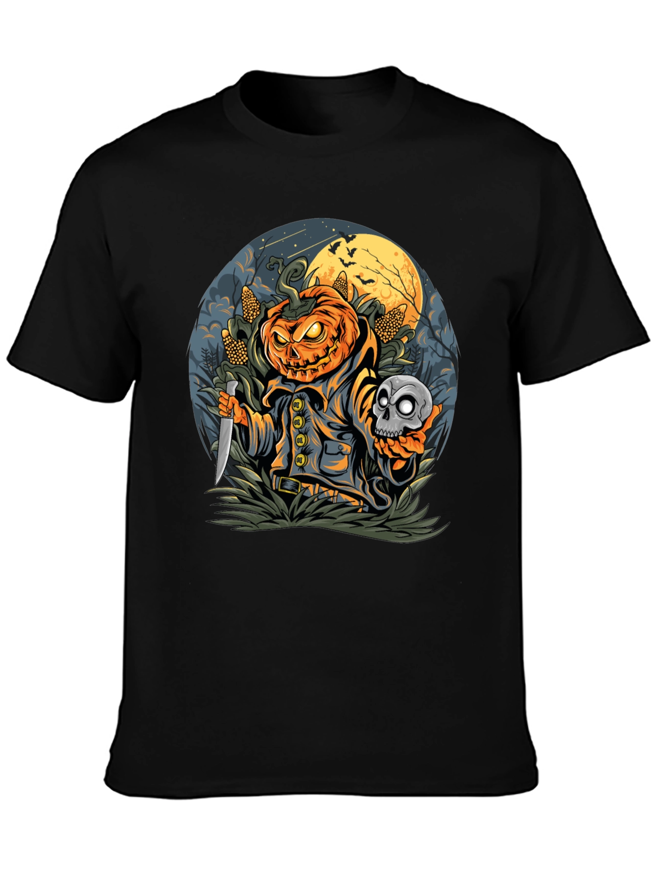 Pumpkin Head Halloween Graphic Tee