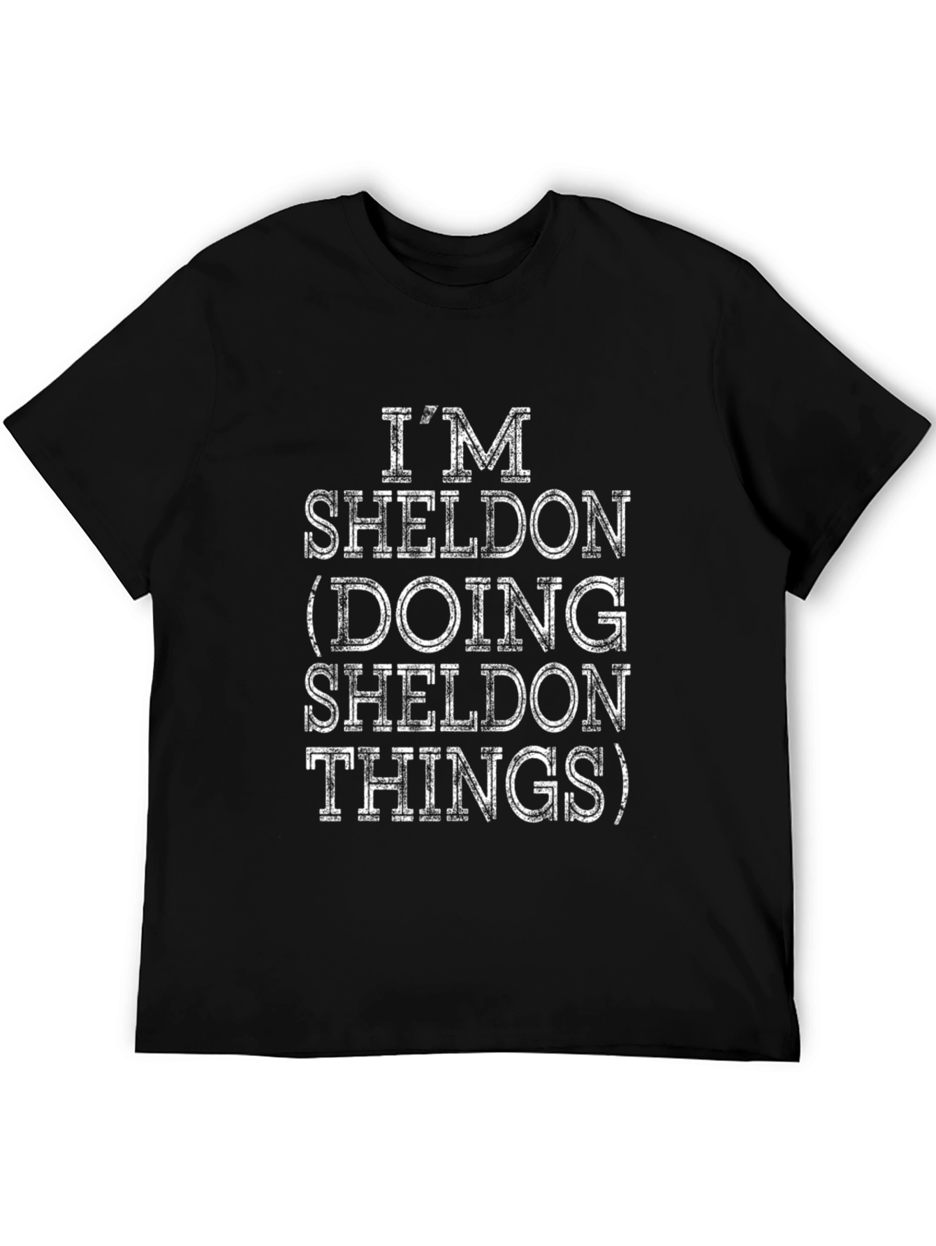 Im Sheldon Doing Sheldon Things Black T-Shirt