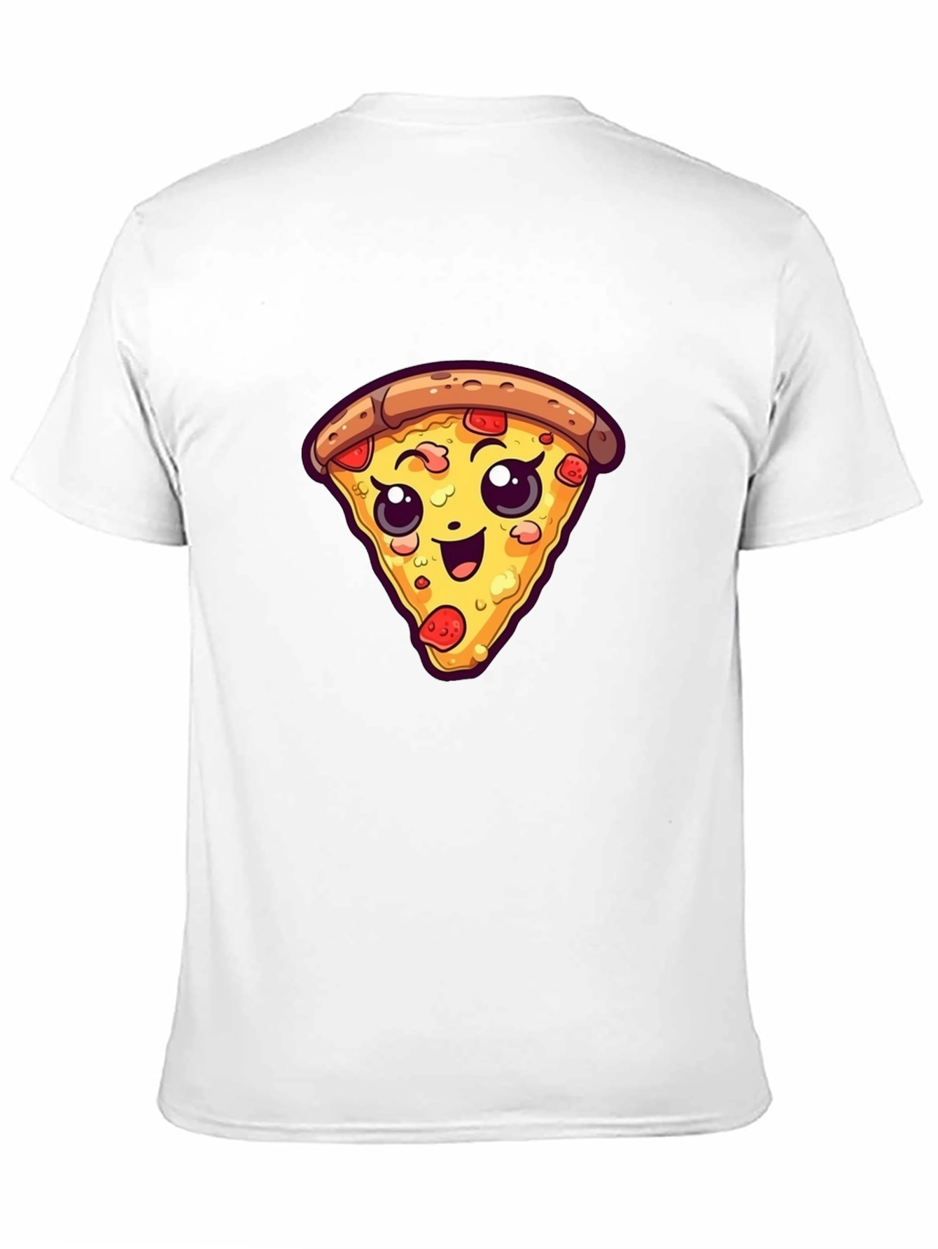 Cute Pizza Slice Graphic Tee - Black Unisex T-Shirt