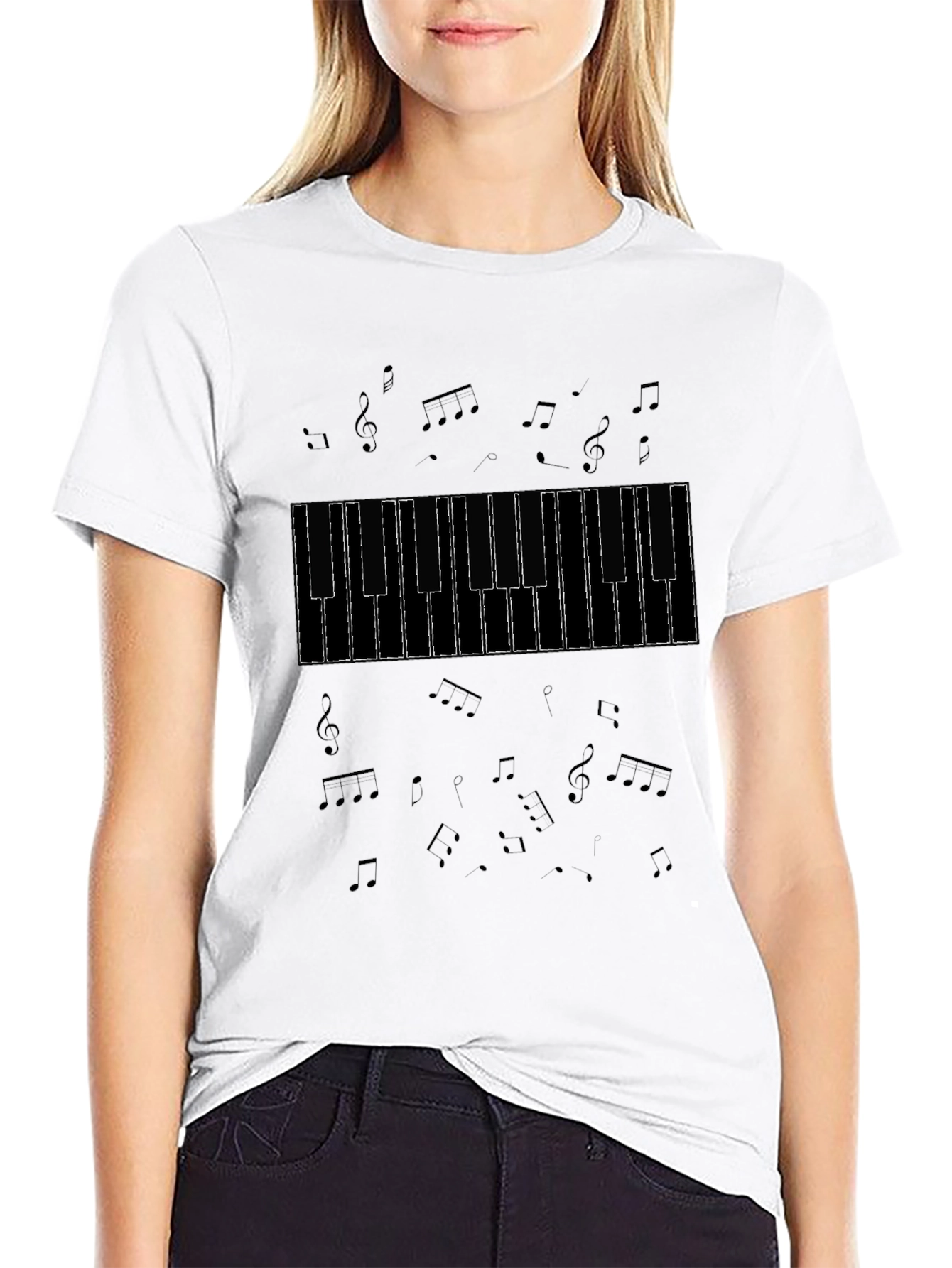 Musical Keyboard Notes T-Shirt