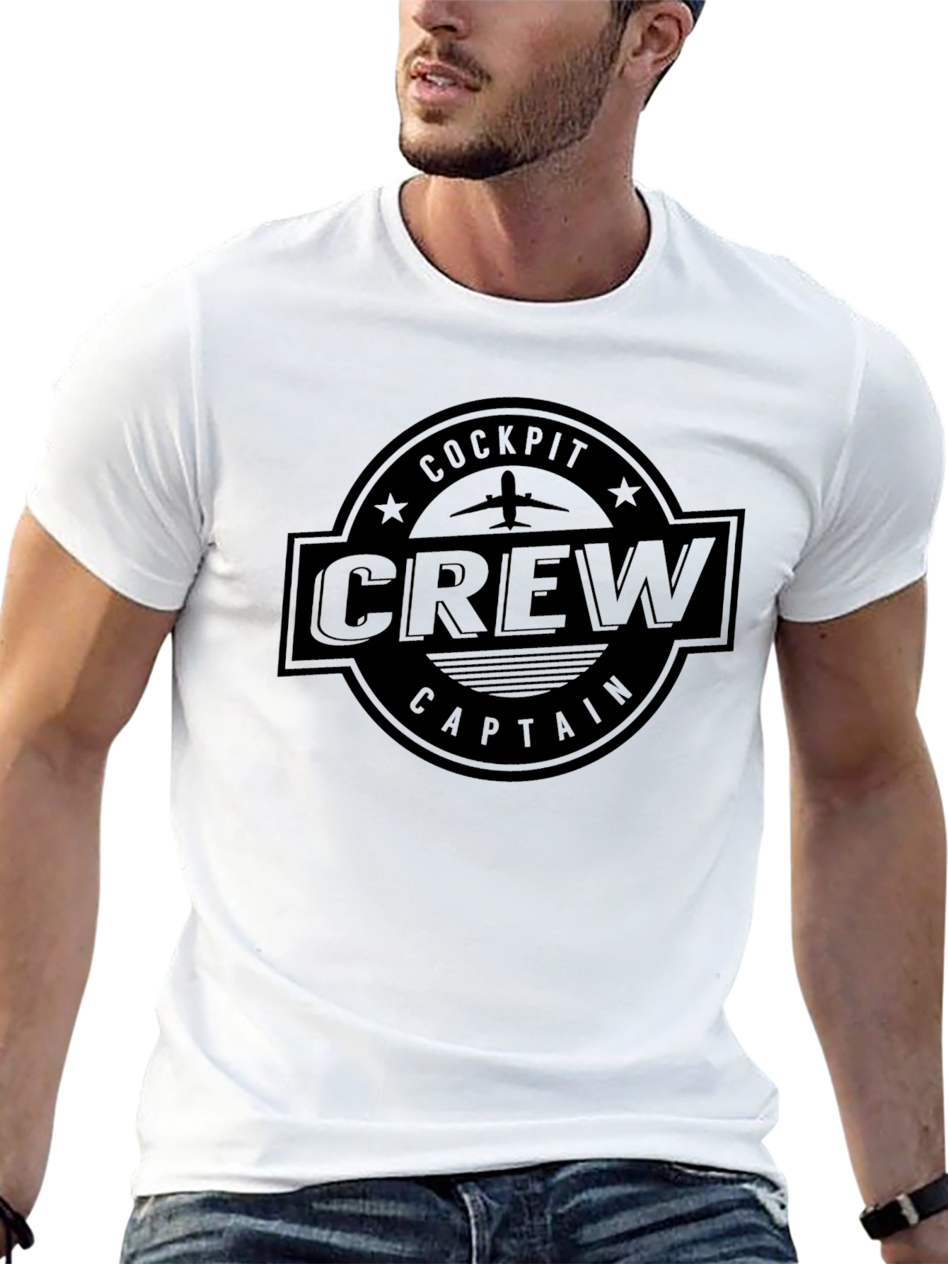 Cockpit Crew Captain Graphic Tee - Black
